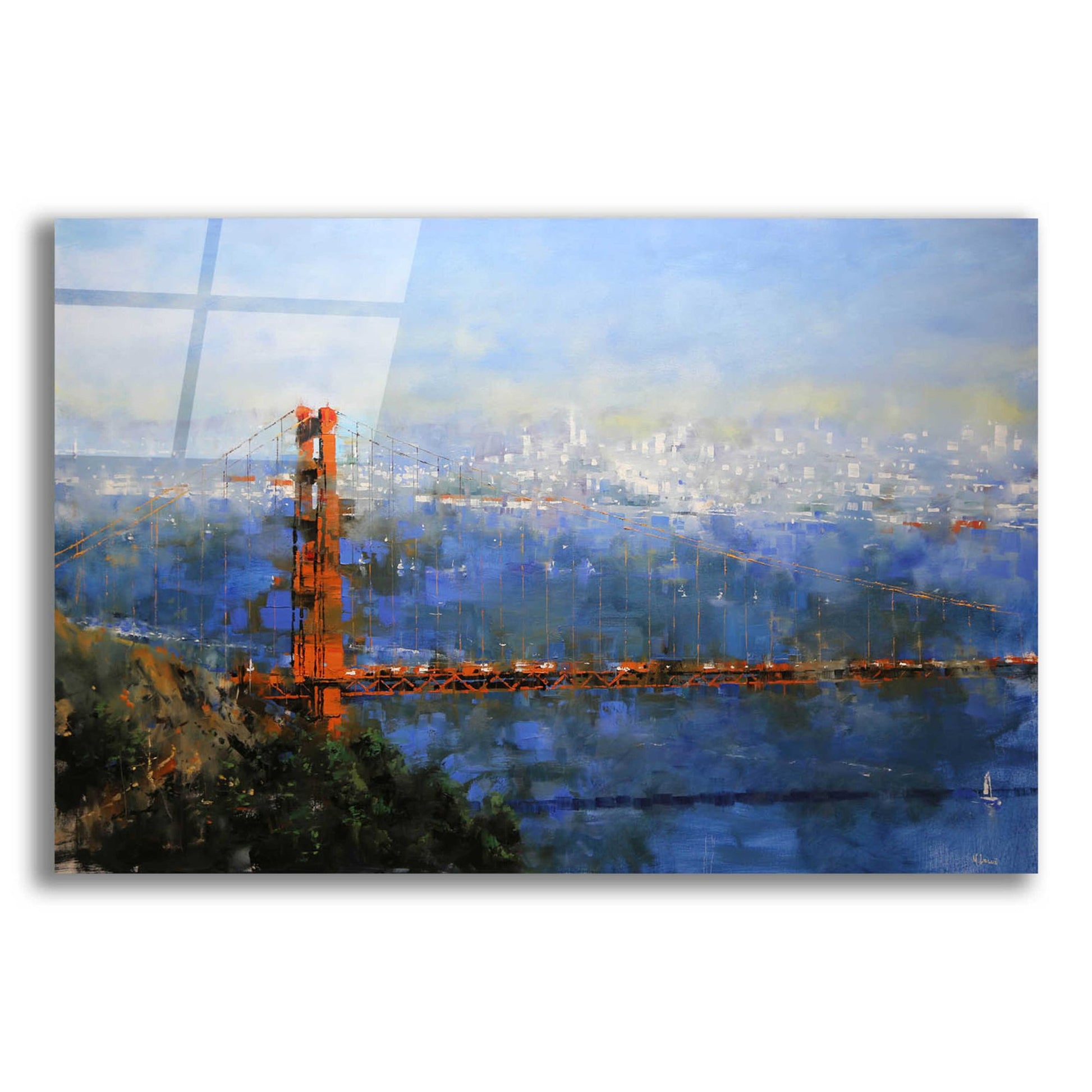 Epic Art 'Golden Gate Afternoon' by Mark Lague, Acrylic Glass Wall Art,24x16