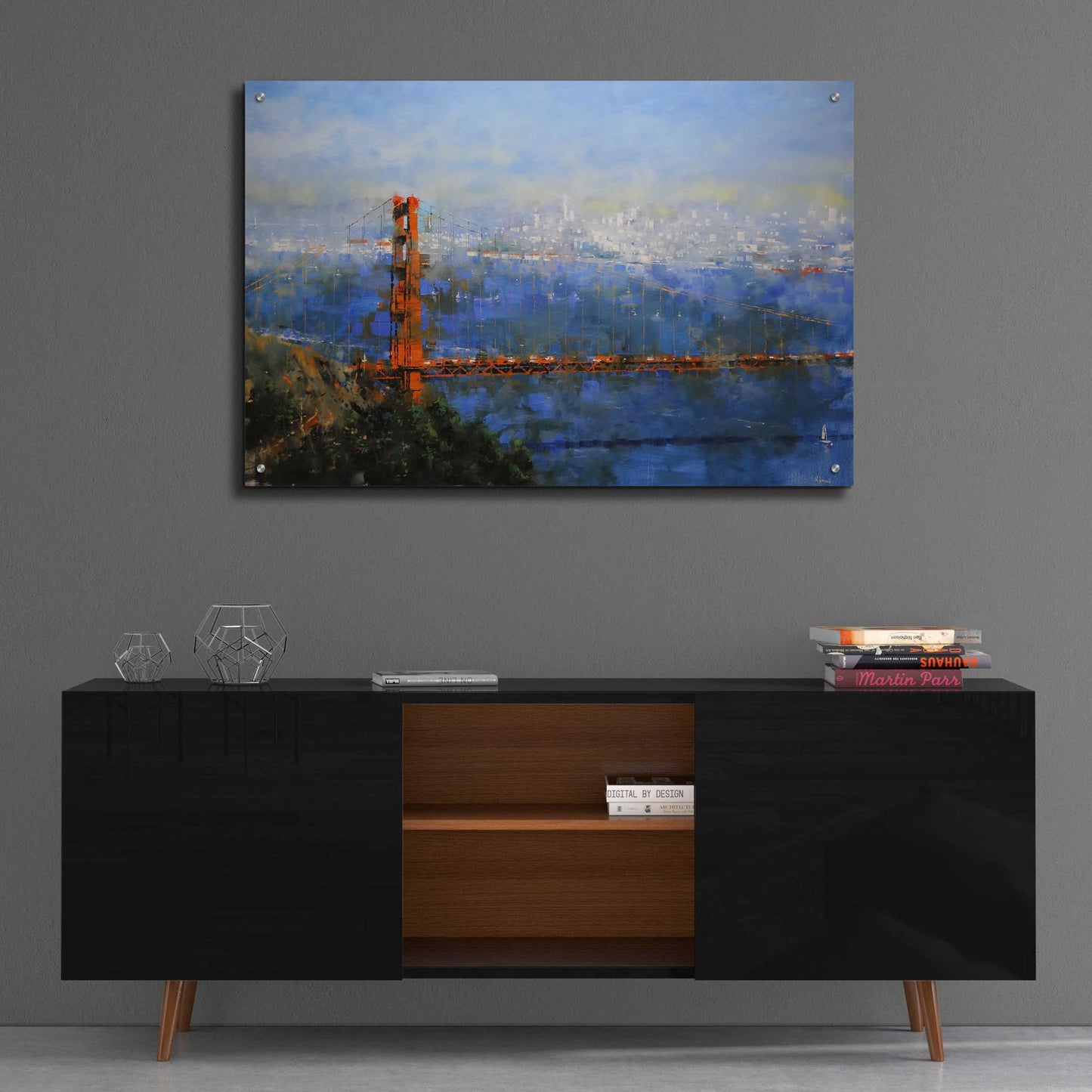 Epic Art 'Golden Gate Afternoon' by Mark Lague, Acrylic Glass Wall Art,36x24