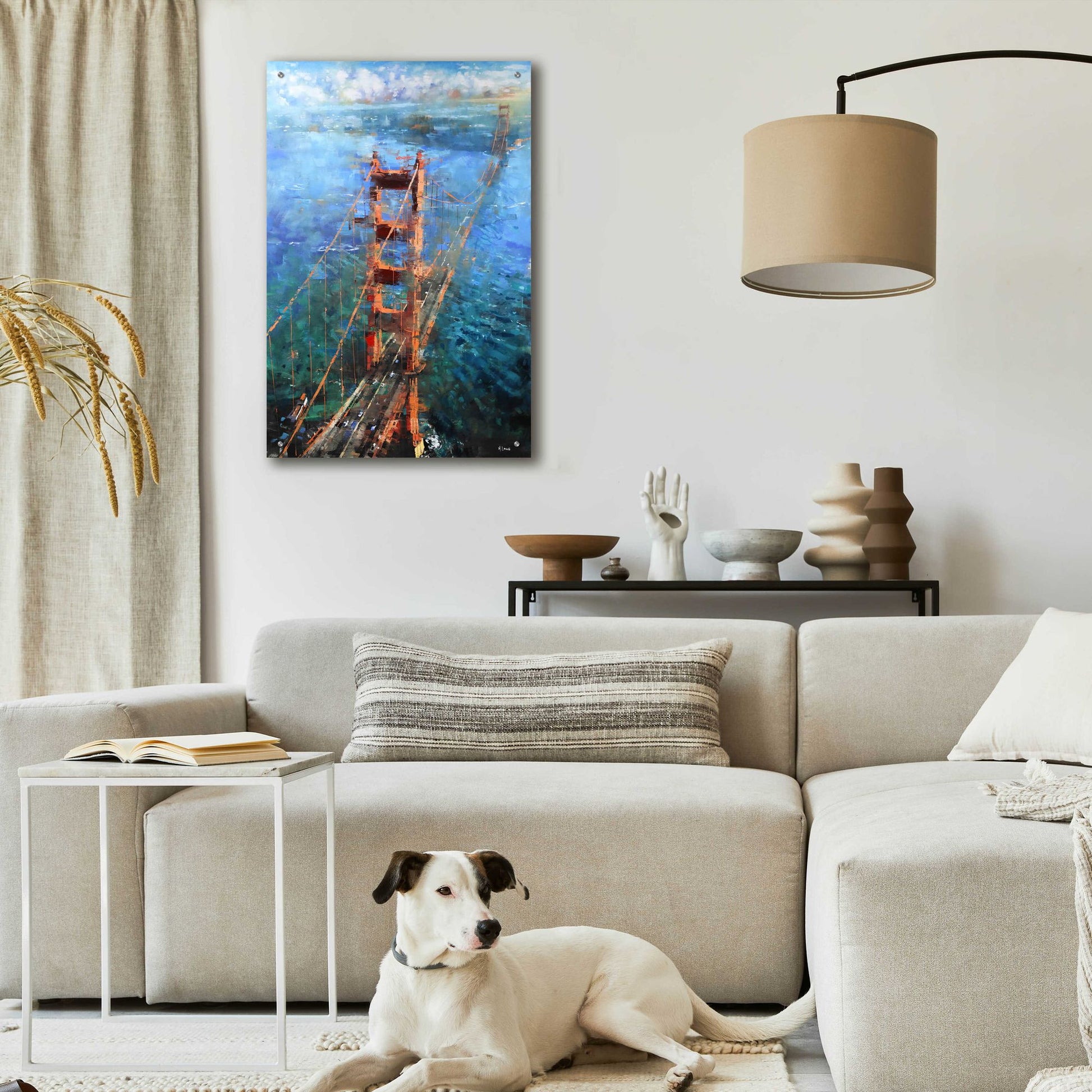 Epic Art 'Golden Gate Sun' by Mark Lague, Acrylic Glass Wall Art,24x36