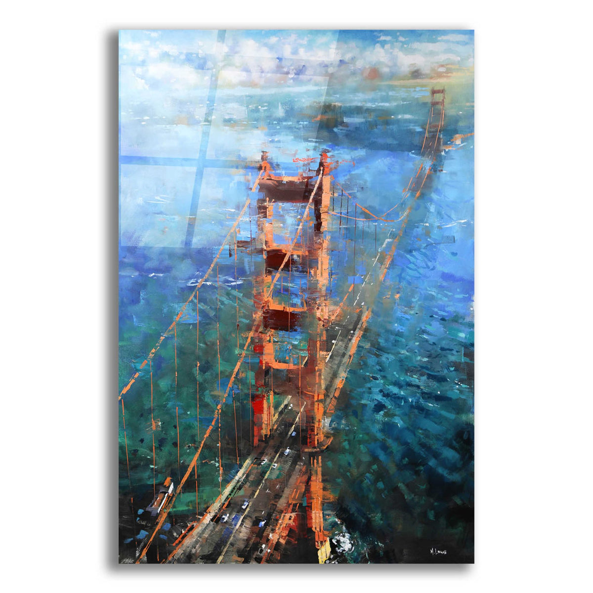 Epic Art 'Golden Gate Sun' by Mark Lague, Acrylic Glass Wall Art