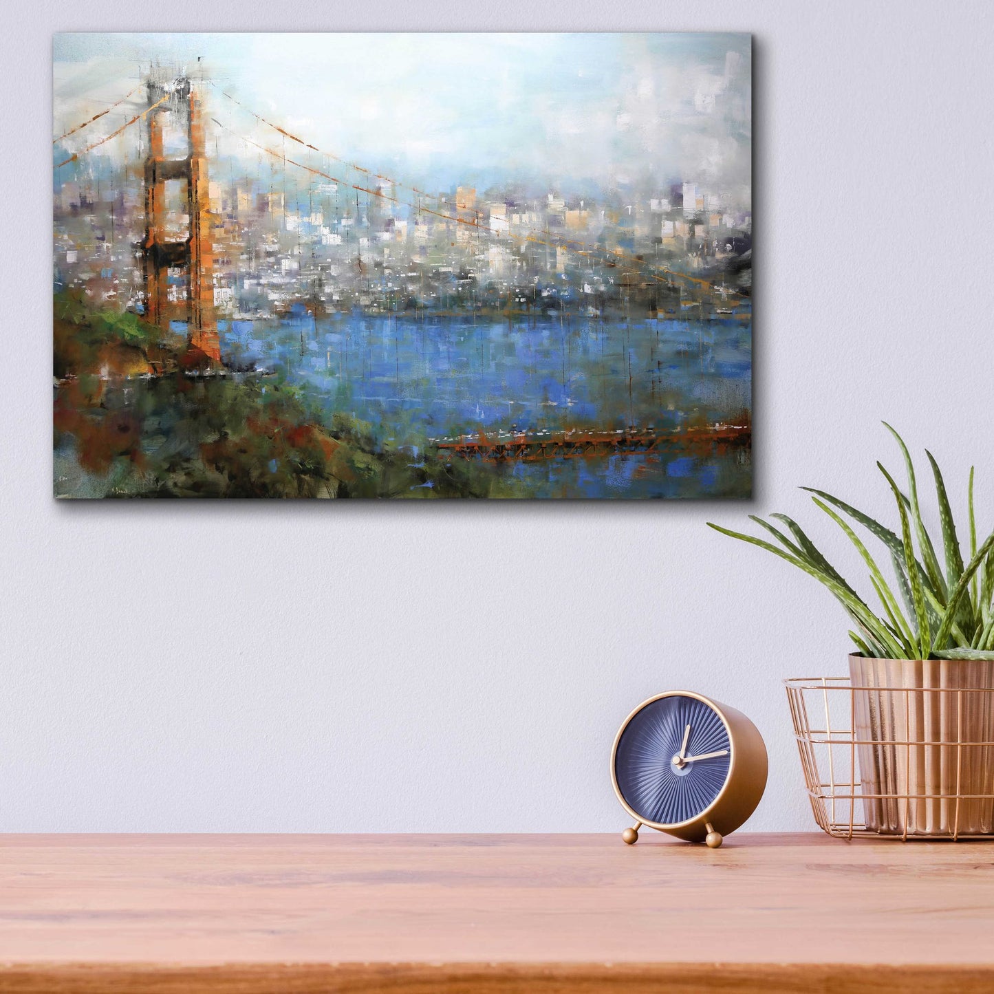 Epic Art 'Golden Gate Vista' by Mark Lague, Acrylic Glass Wall Art,16x12