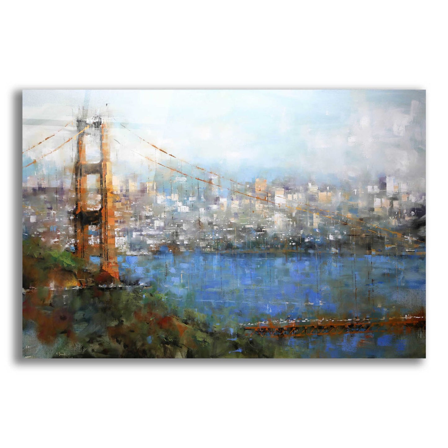 Epic Art 'Golden Gate Vista' by Mark Lague, Acrylic Glass Wall Art,24x16