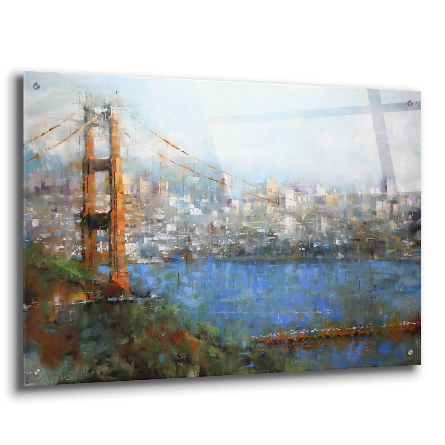 Epic Art 'Golden Gate Vista' by Mark Lague, Acrylic Glass Wall Art,36x24