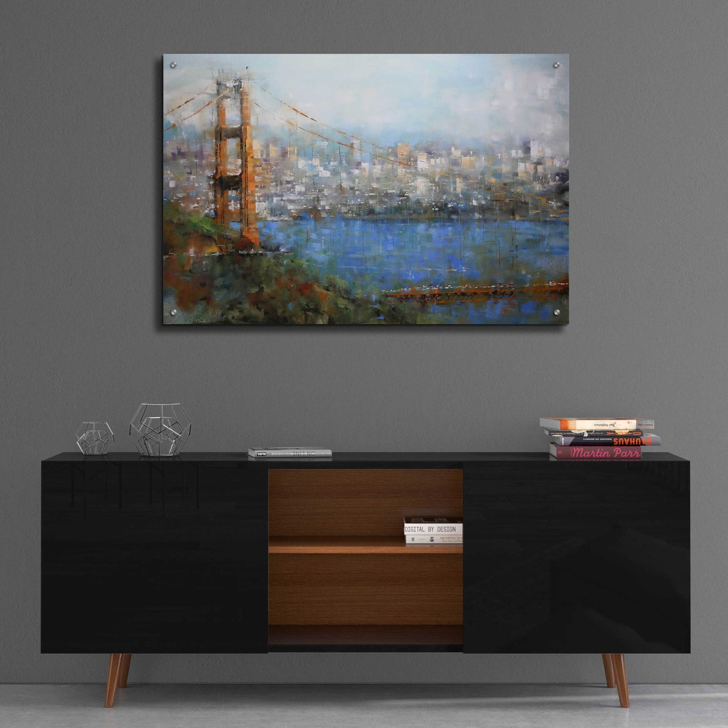 Epic Art 'Golden Gate Vista' by Mark Lague, Acrylic Glass Wall Art,36x24