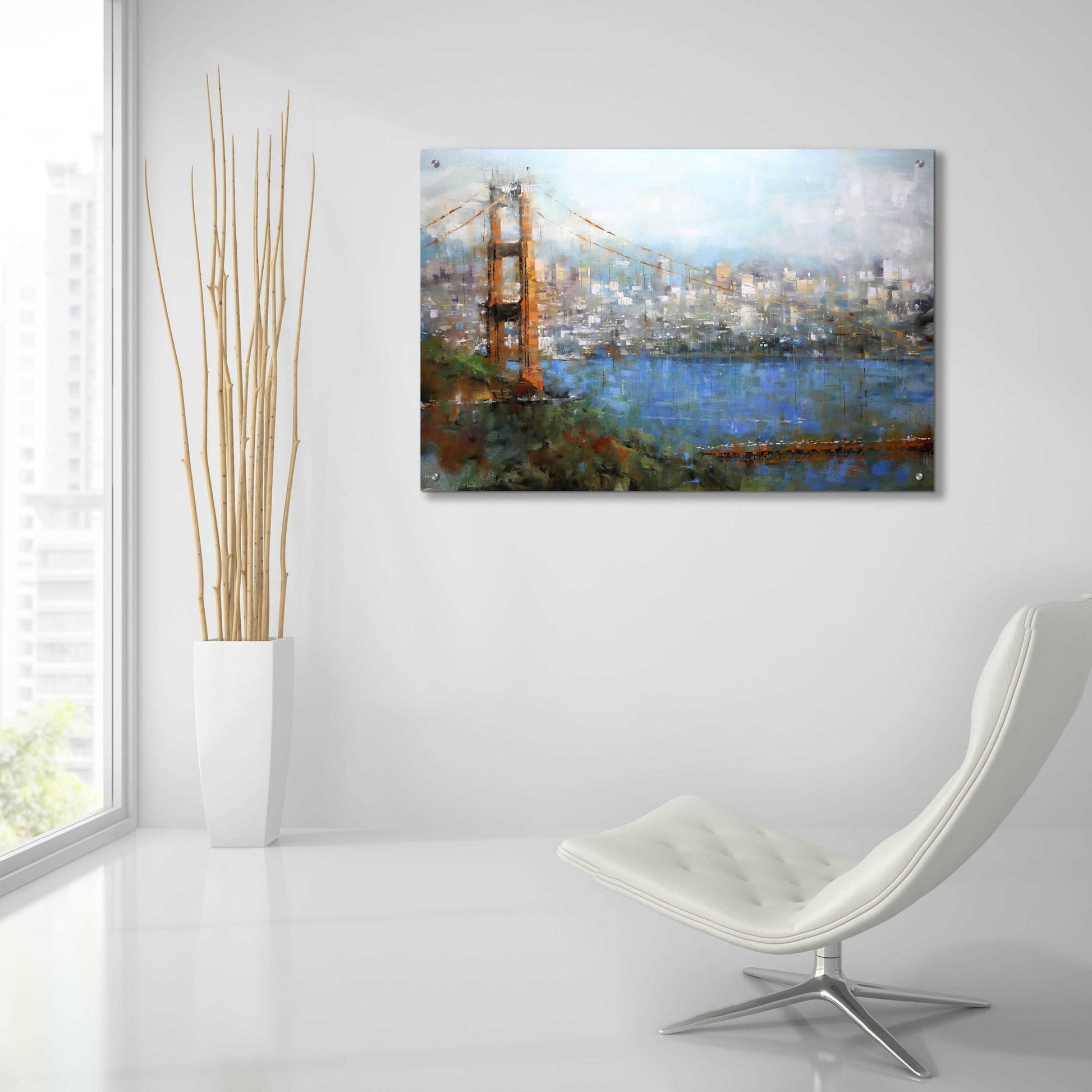 Epic Art 'Golden Gate Vista' by Mark Lague, Acrylic Glass Wall Art,36x24