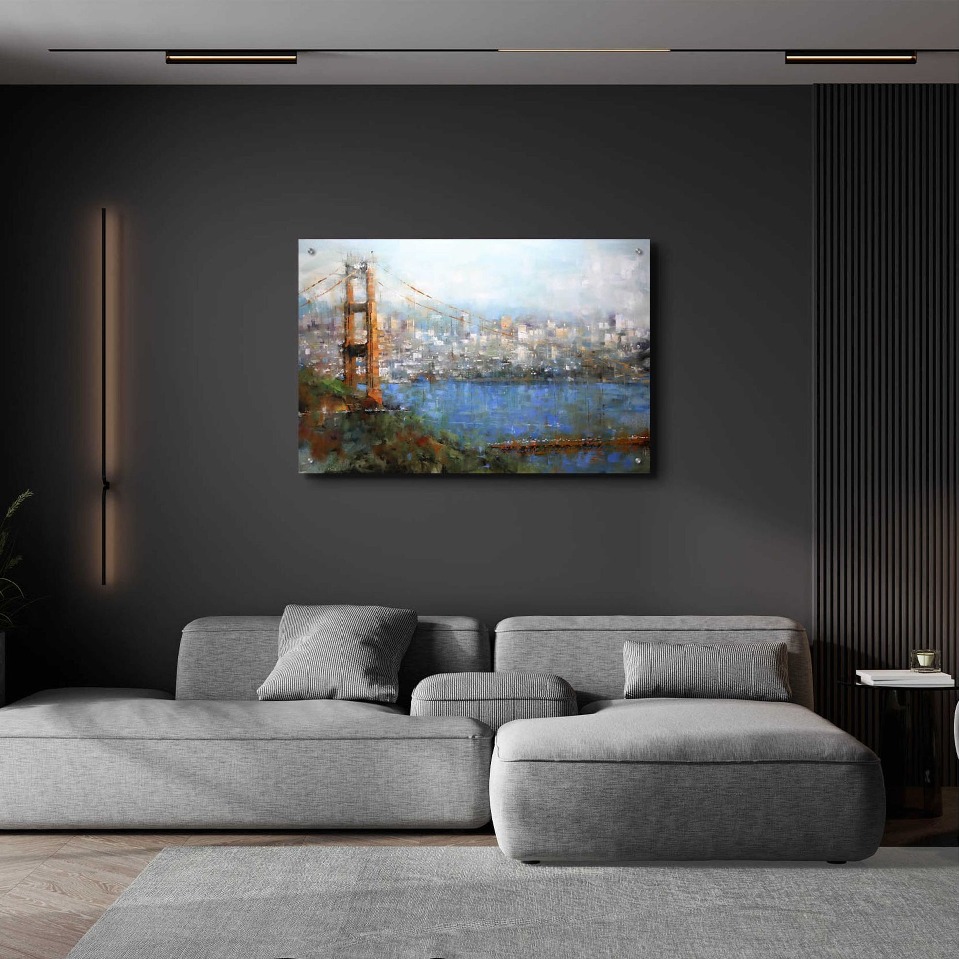 Epic Art 'Golden Gate Vista' by Mark Lague, Acrylic Glass Wall Art,36x24