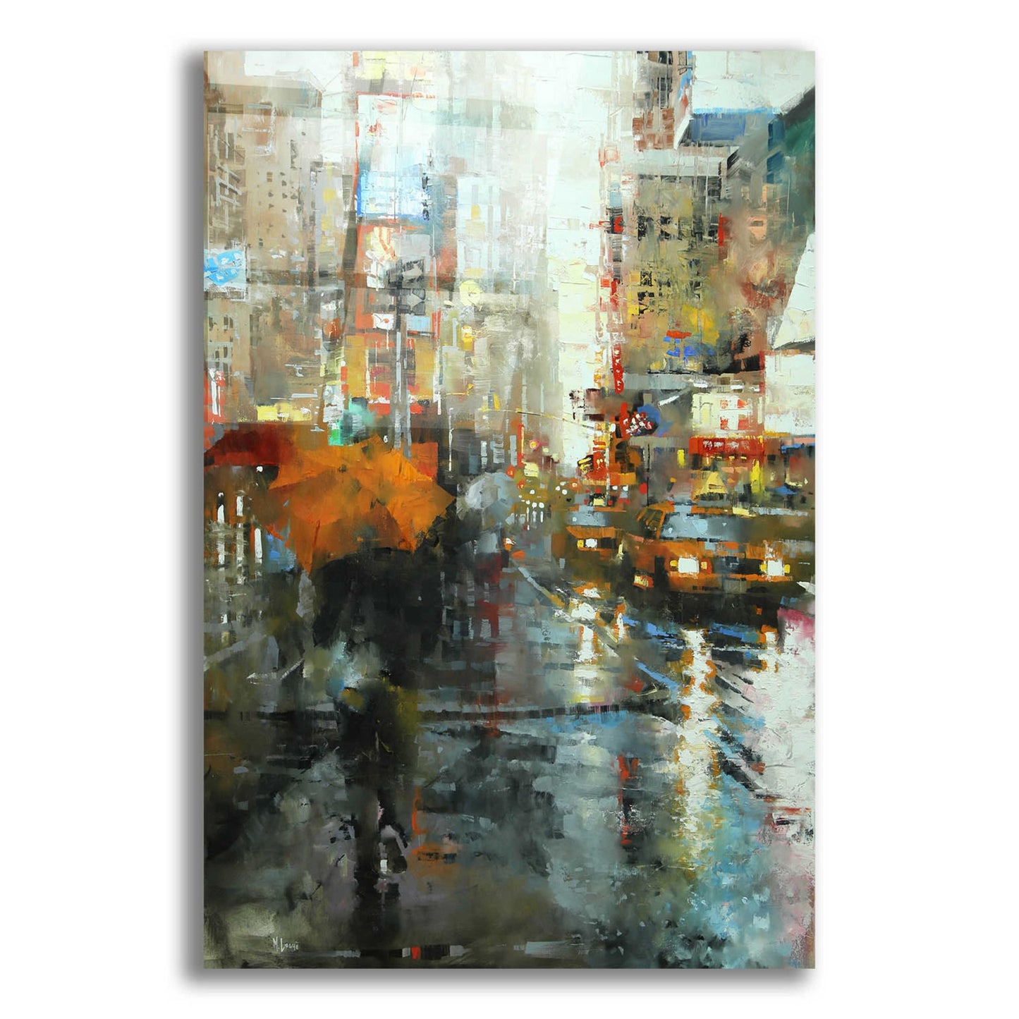 Epic Art 'Manhattan Orange Umbrella' by Mark Lague, Acrylic Glass Wall Art