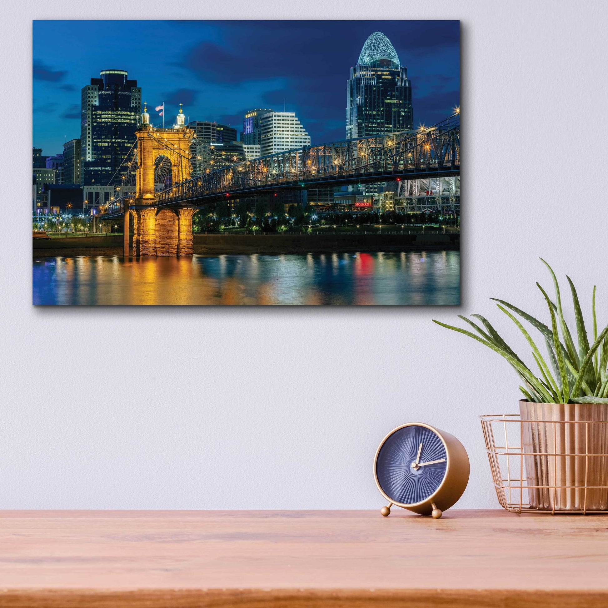 Epic Art 'Cincinnati' by Epic Portfolio, Acrylic Glass Wall Art,16x12