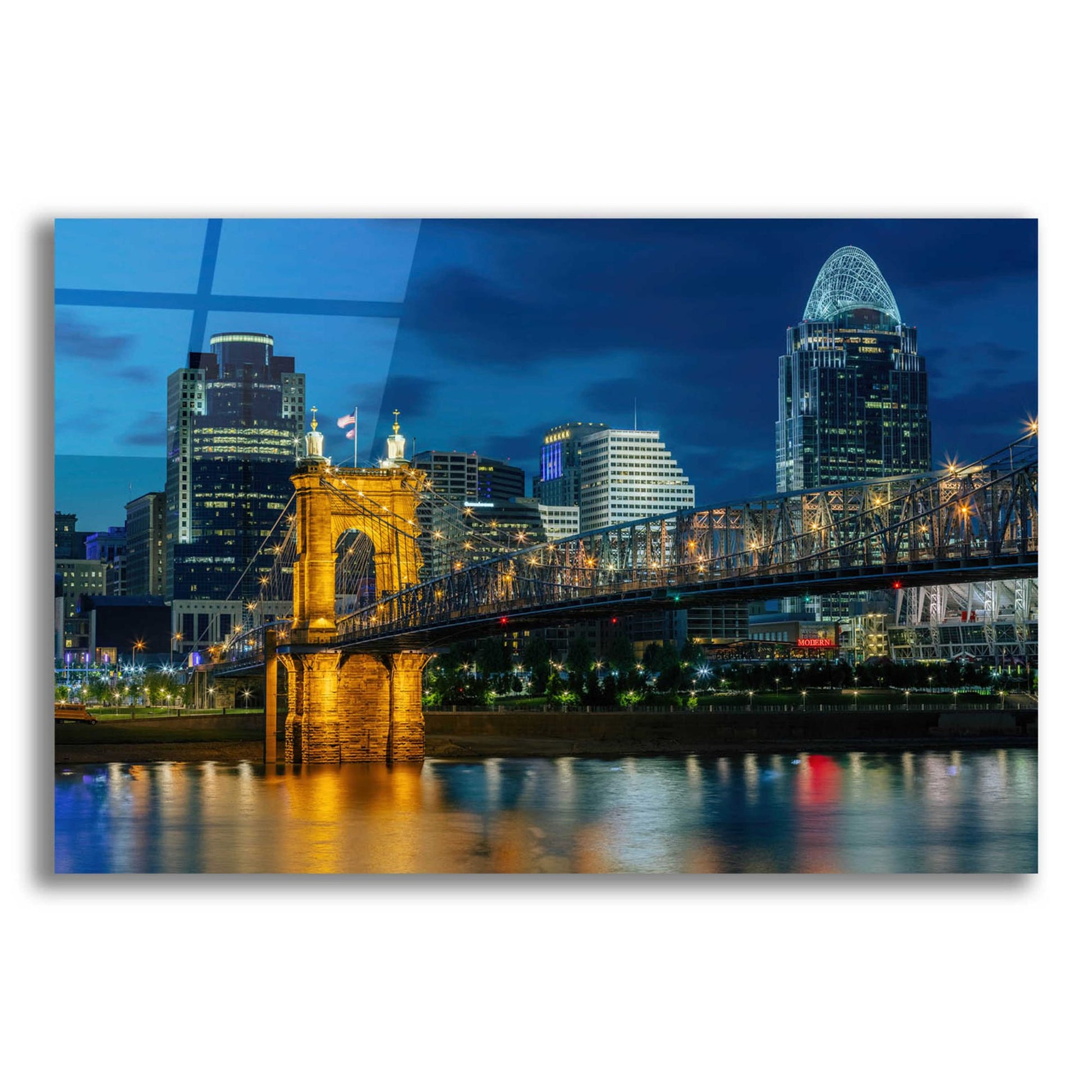 Epic Art 'Cincinnati' by Epic Portfolio, Acrylic Glass Wall Art,16x12