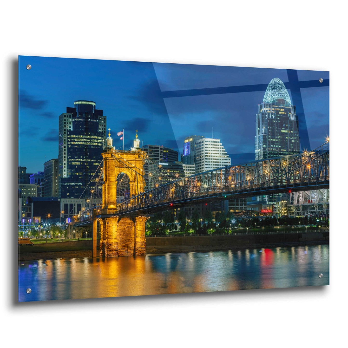 Epic Art 'Cincinnati' by Epic Portfolio, Acrylic Glass Wall Art,36x24