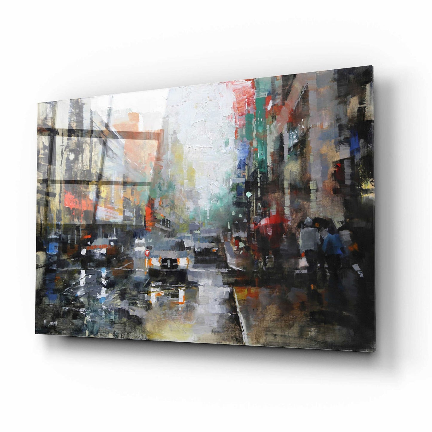 Epic Art 'Montreal Rain' by Mark Lague, Acrylic Glass Wall Art,16x12