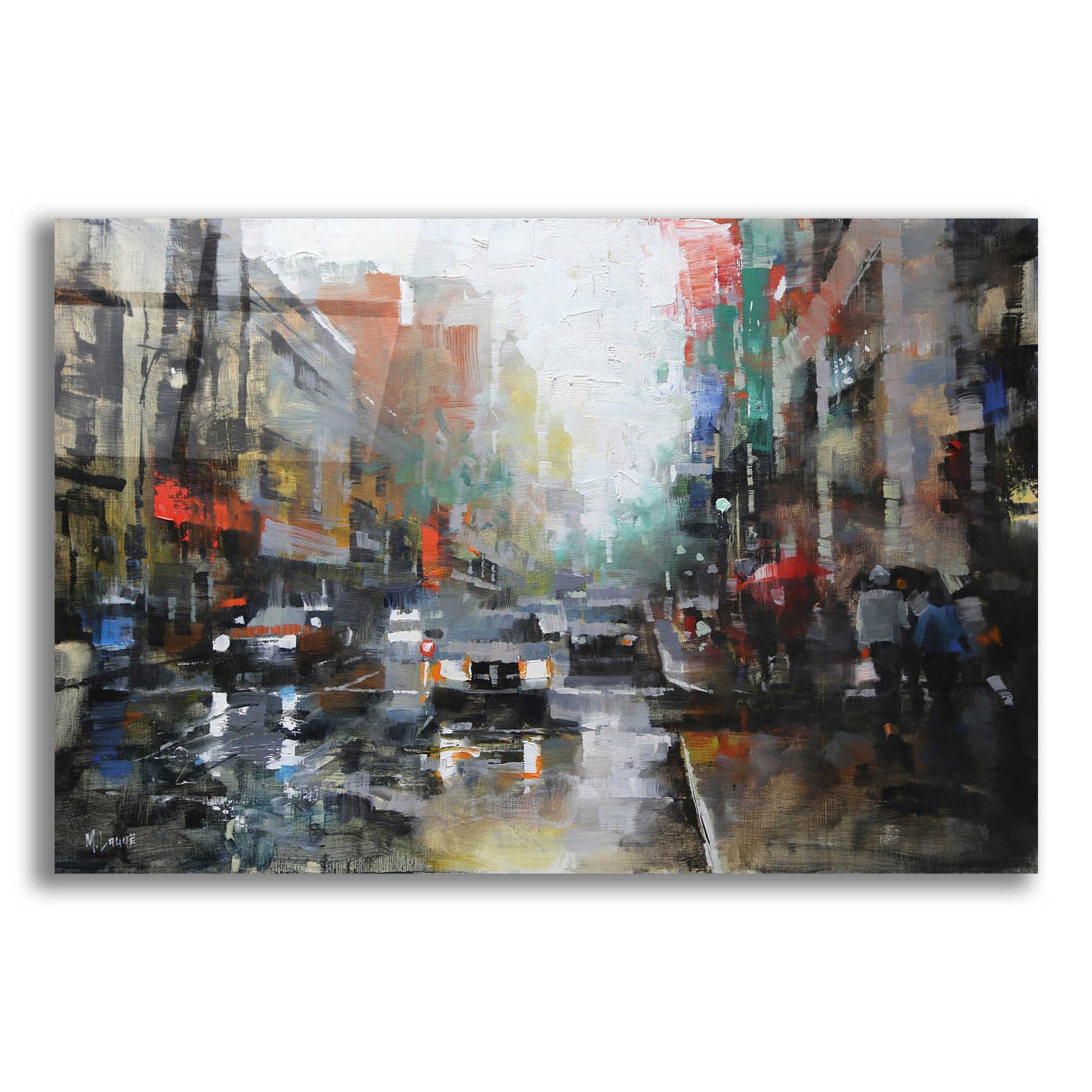 Epic Art 'Montreal Rain' by Mark Lague, Acrylic Glass Wall Art,24x16