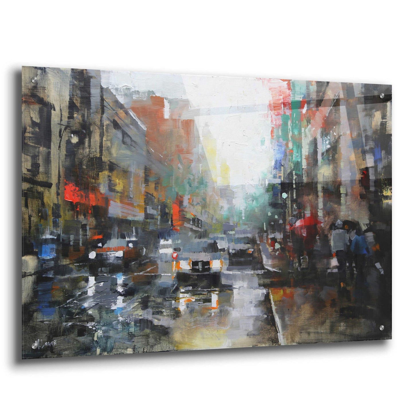 Epic Art 'Montreal Rain' by Mark Lague, Acrylic Glass Wall Art,36x24