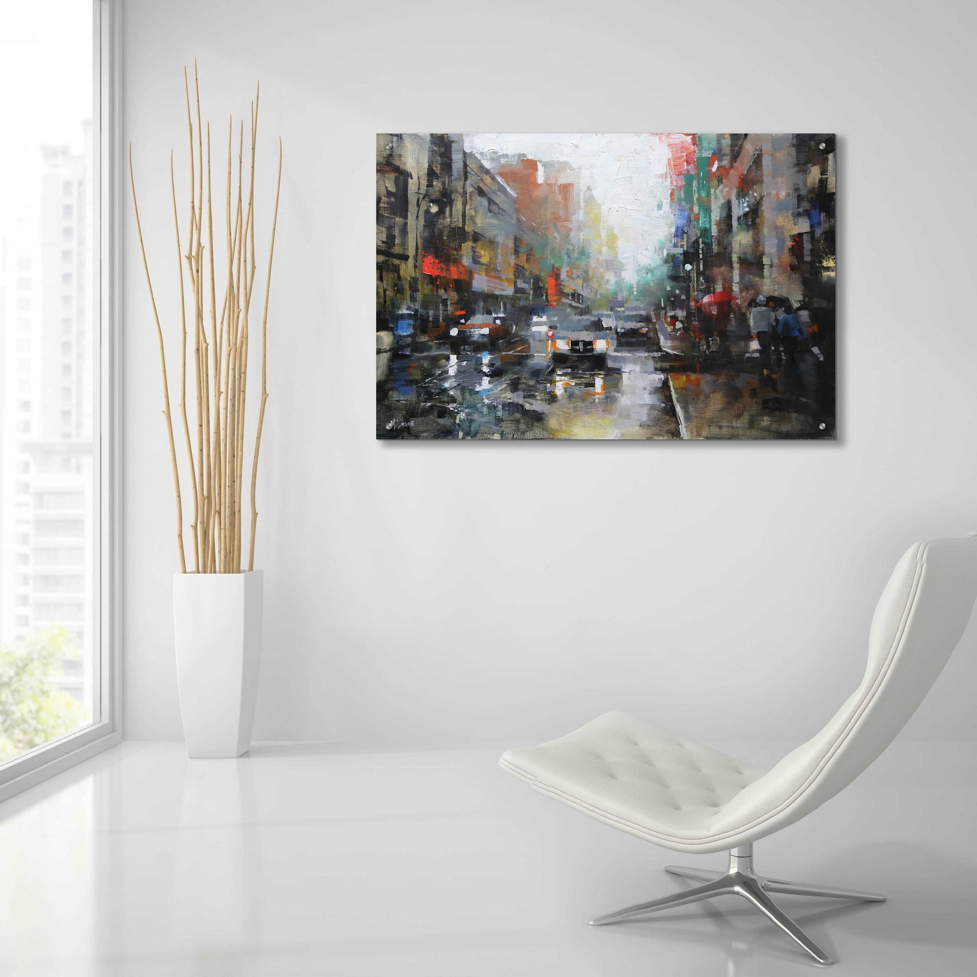 Epic Art 'Montreal Rain' by Mark Lague, Acrylic Glass Wall Art,36x24