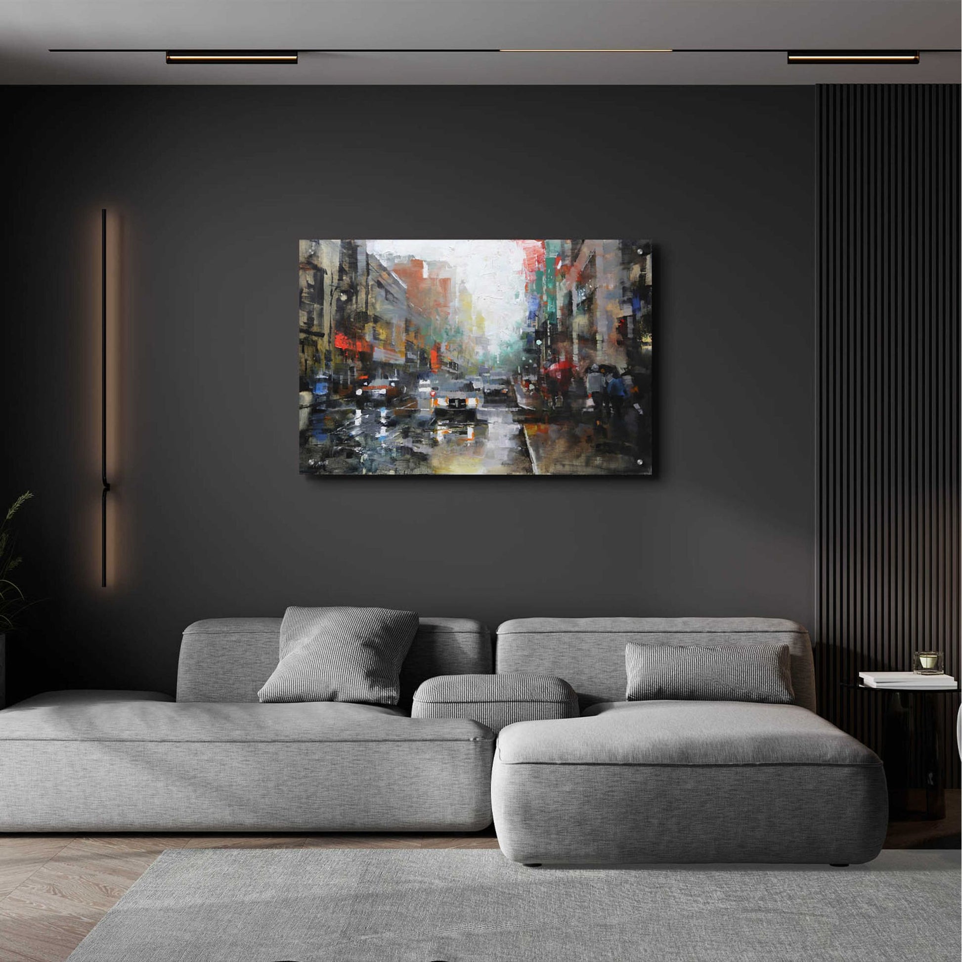 Epic Art 'Montreal Rain' by Mark Lague, Acrylic Glass Wall Art,36x24