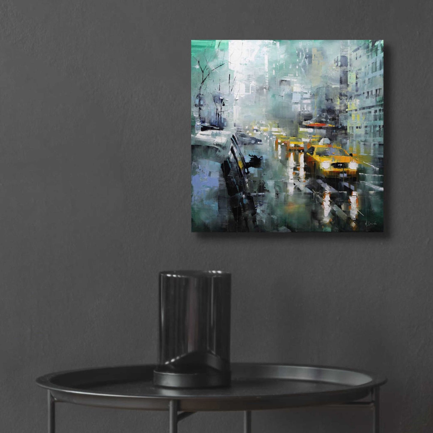 Epic Art 'New York Rain' by Mark Lague, Acrylic Glass Wall Art,12x12