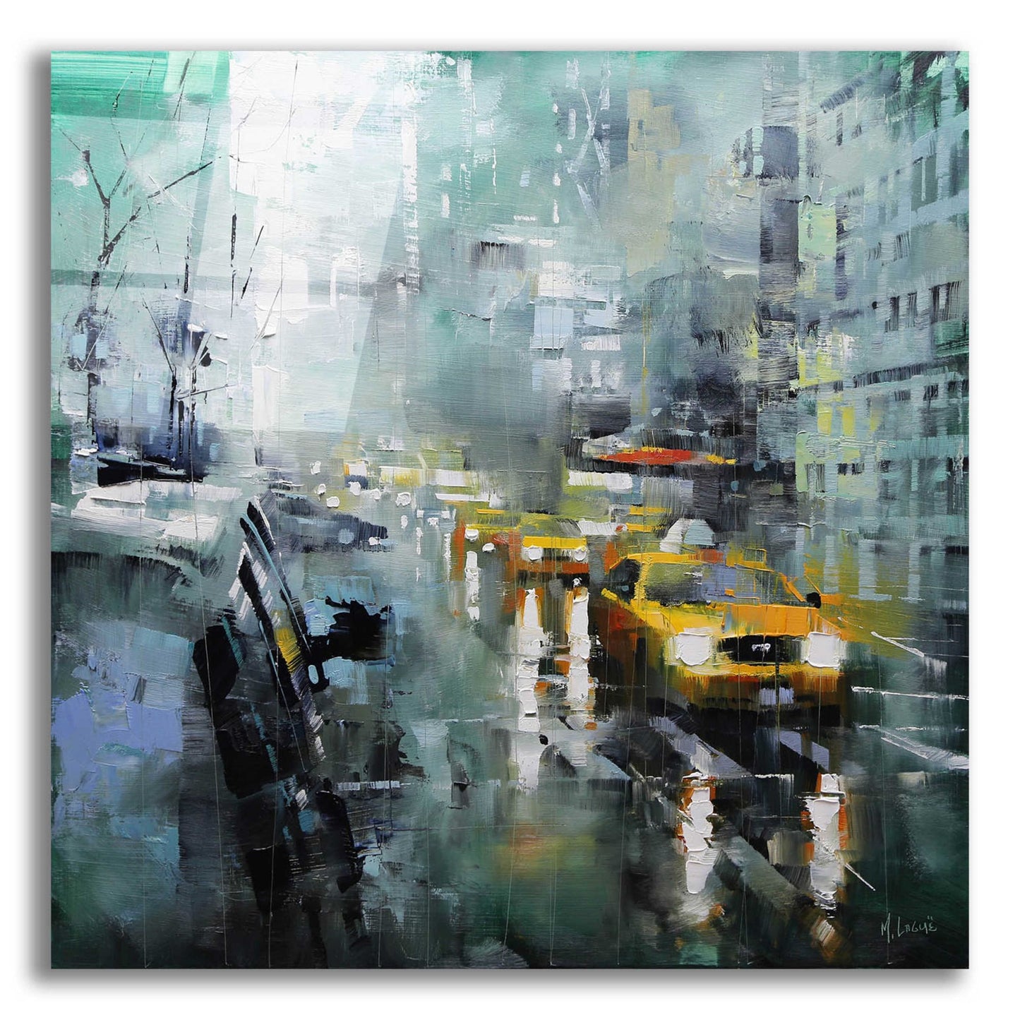 Epic Art 'New York Rain' by Mark Lague, Acrylic Glass Wall Art