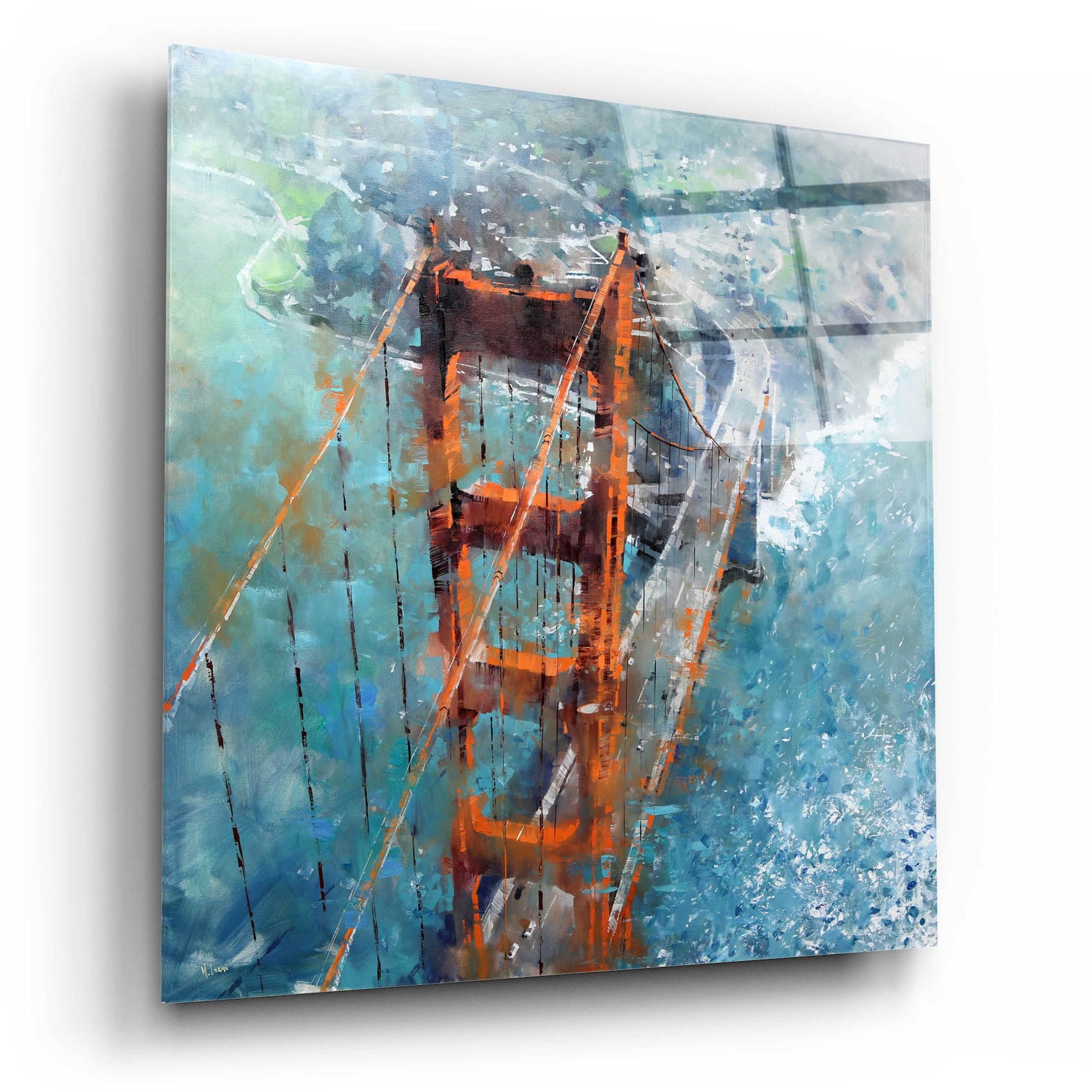 Epic Art 'Over Golden Gate' by Mark Lague, Acrylic Glass Wall Art,12x12