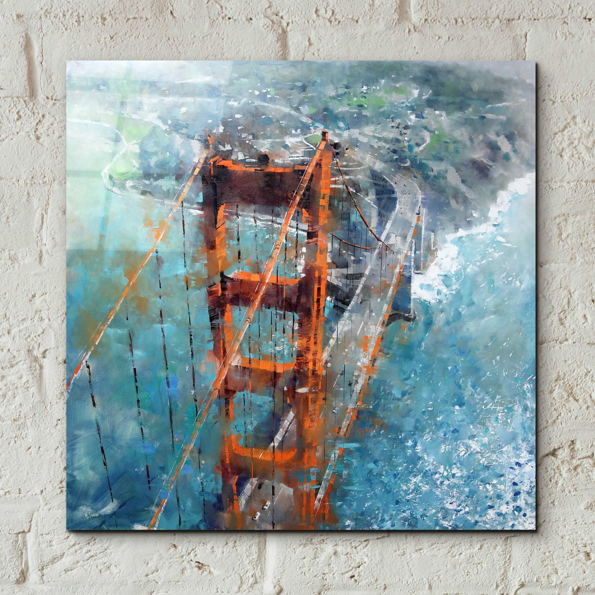 Epic Art 'Over Golden Gate' by Mark Lague, Acrylic Glass Wall Art,12x12