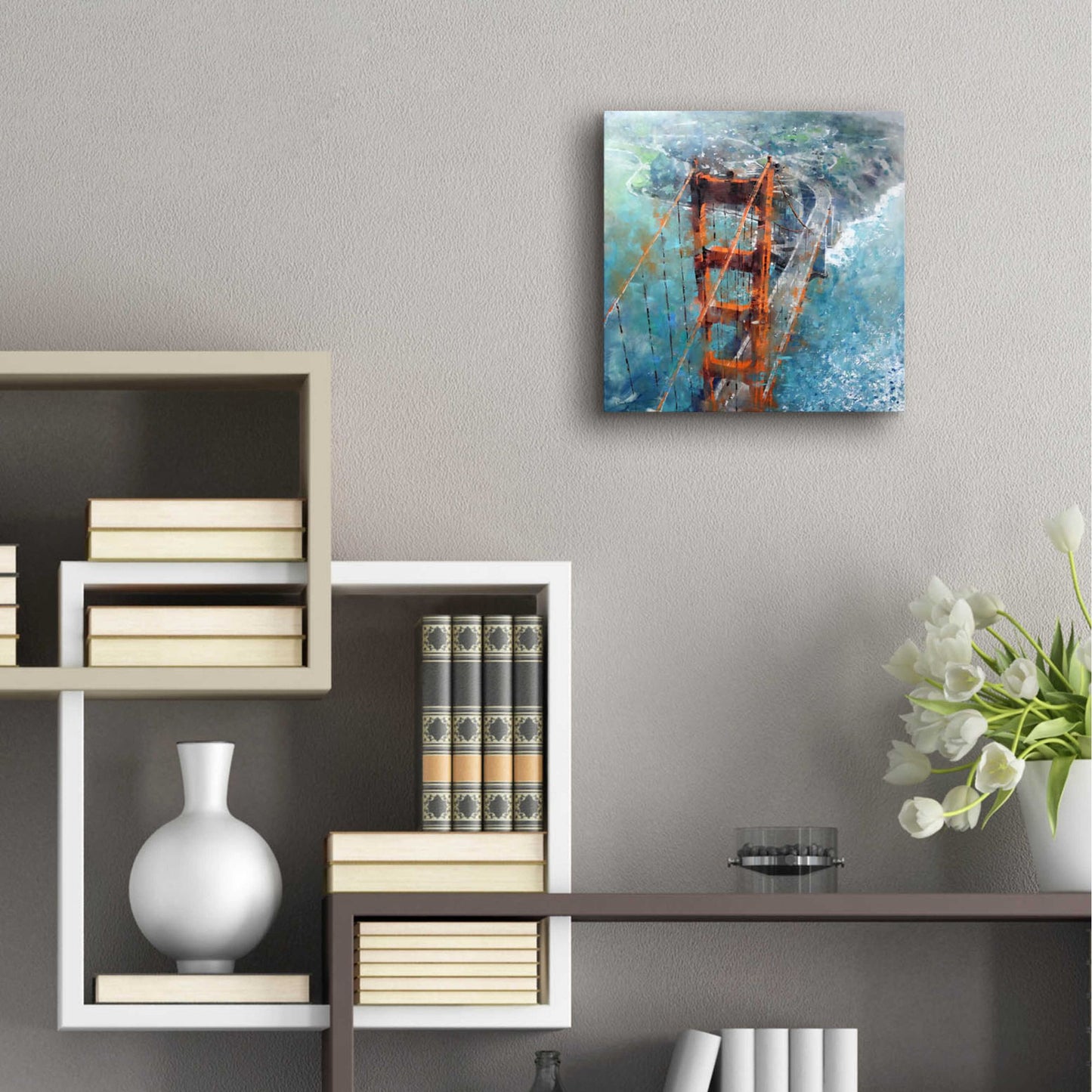 Epic Art 'Over Golden Gate' by Mark Lague, Acrylic Glass Wall Art,12x12