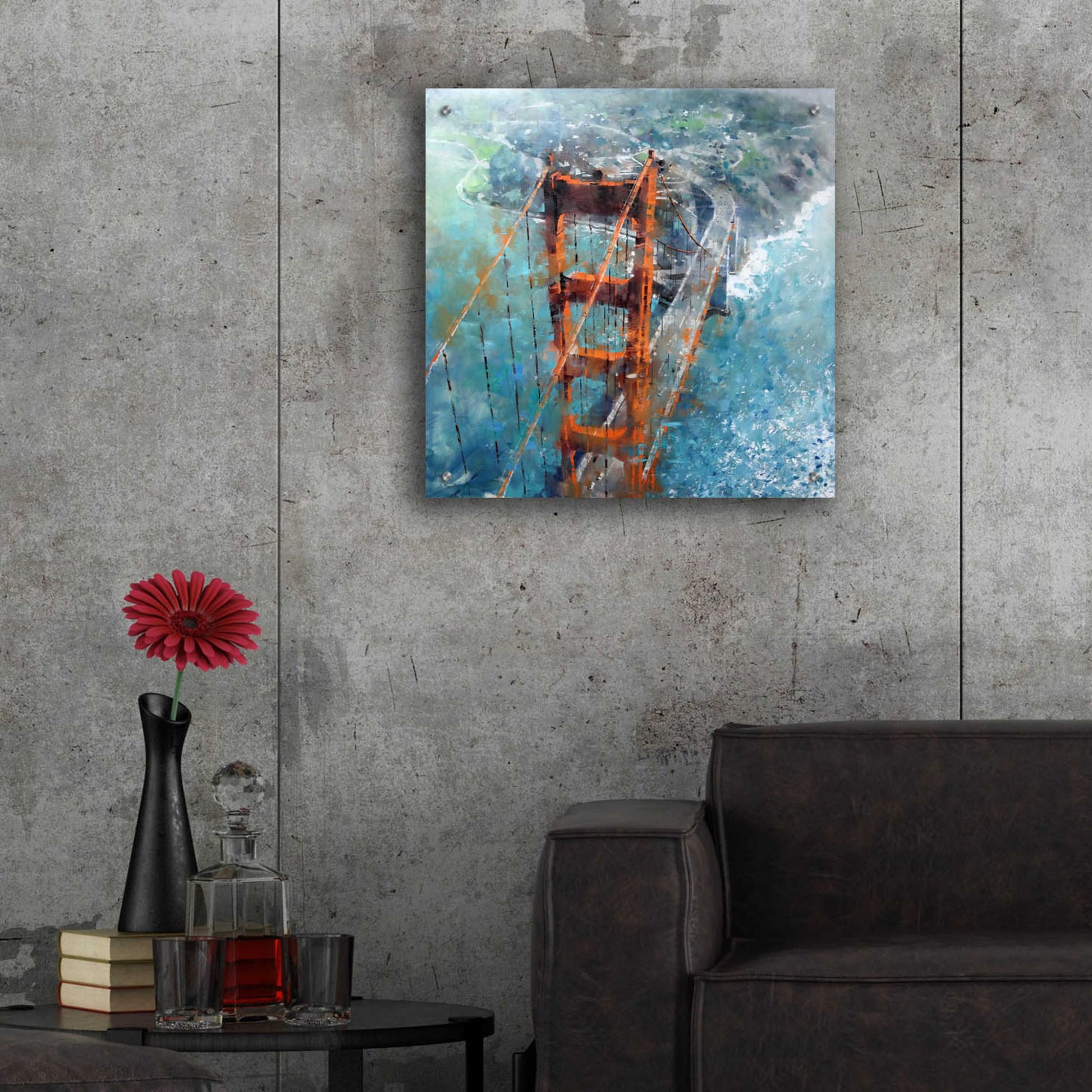 Epic Art 'Over Golden Gate' by Mark Lague, Acrylic Glass Wall Art,24x24