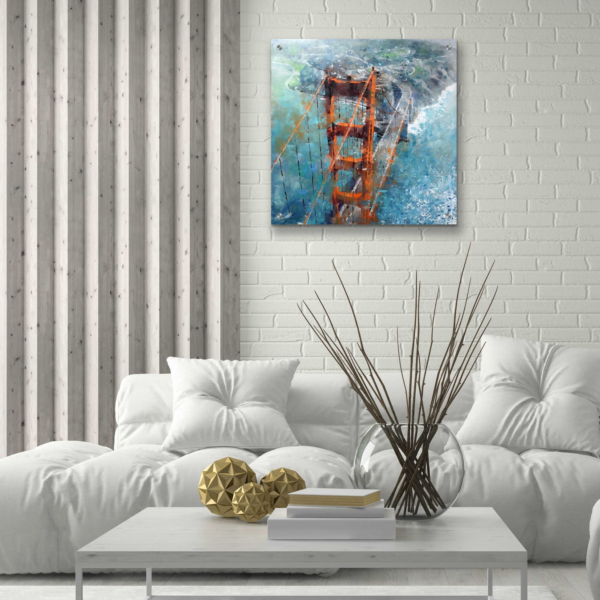 Epic Art 'Over Golden Gate' by Mark Lague, Acrylic Glass Wall Art,24x24