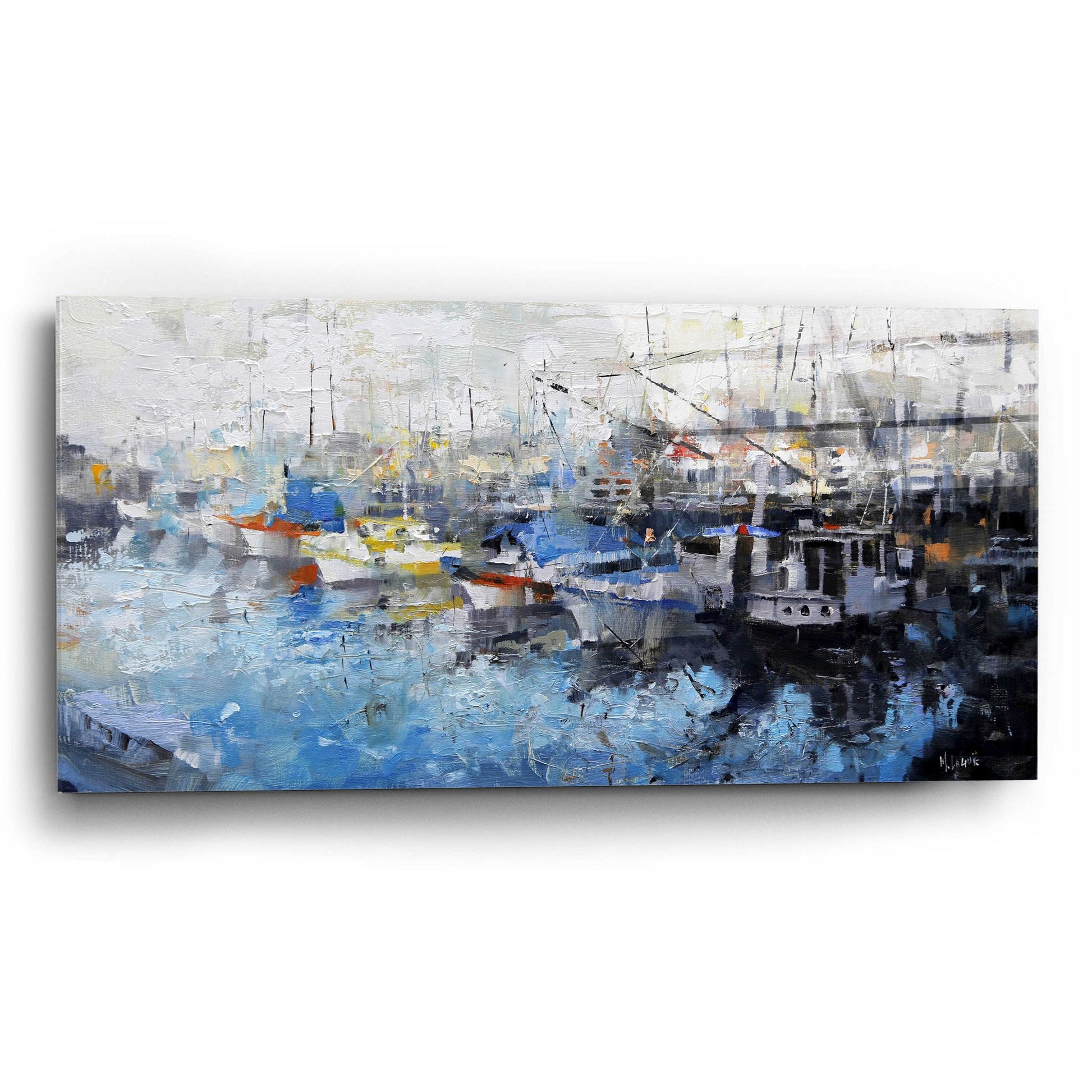 Epic Art 'San Francisco Wharf' by Mark Lague, Acrylic Glass Wall Art,24x12