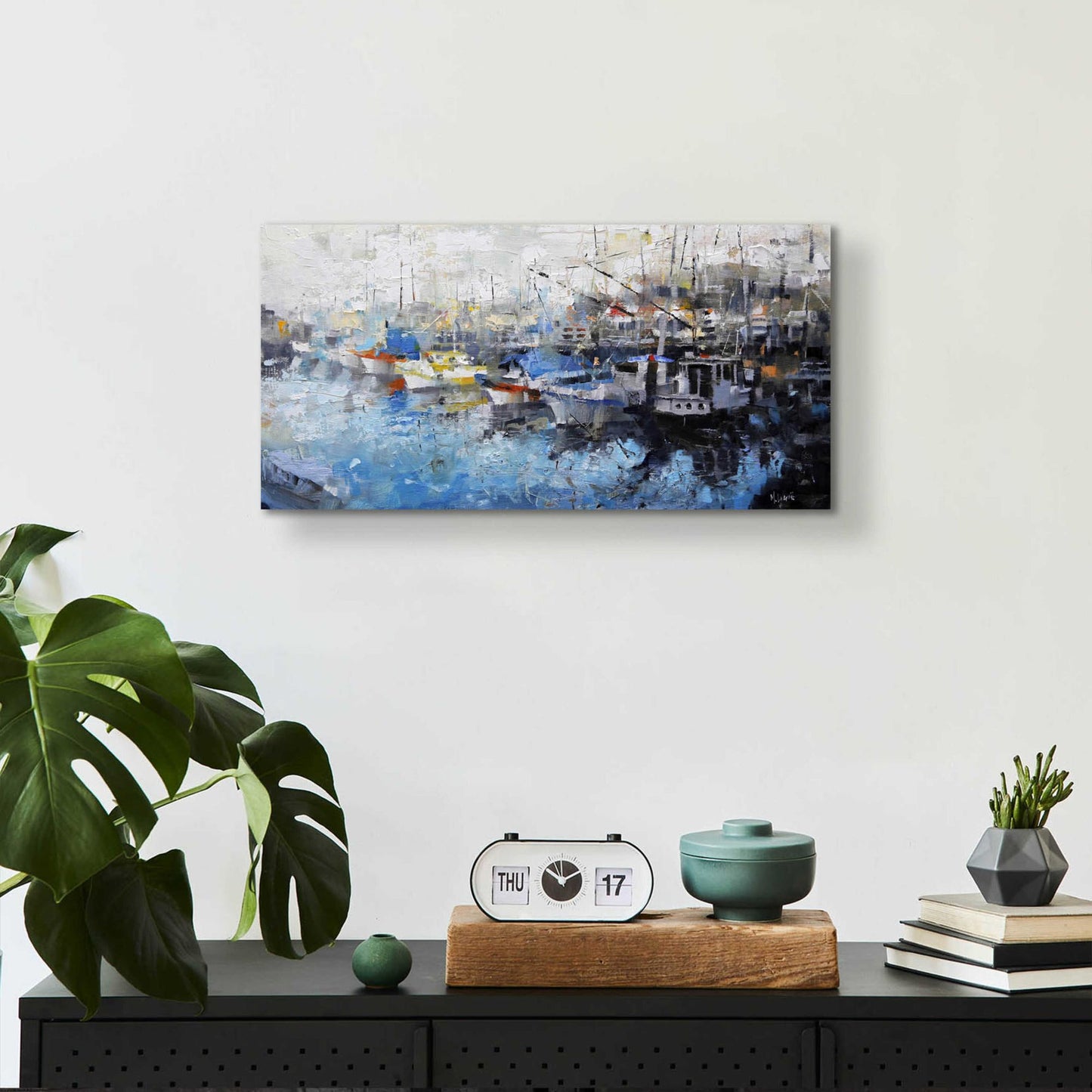 Epic Art 'San Francisco Wharf' by Mark Lague, Acrylic Glass Wall Art,24x12