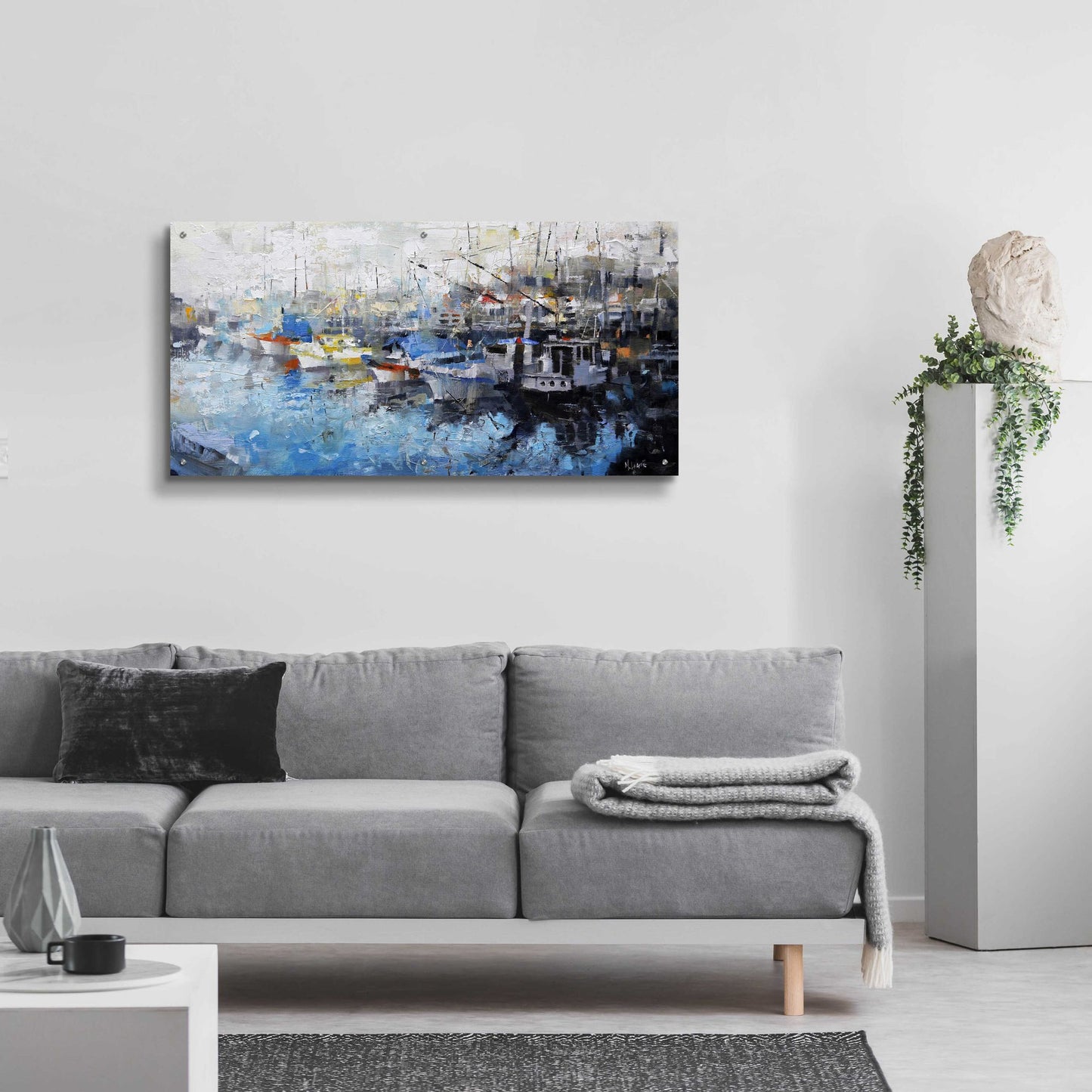 Epic Art 'San Francisco Wharf' by Mark Lague, Acrylic Glass Wall Art,48x24