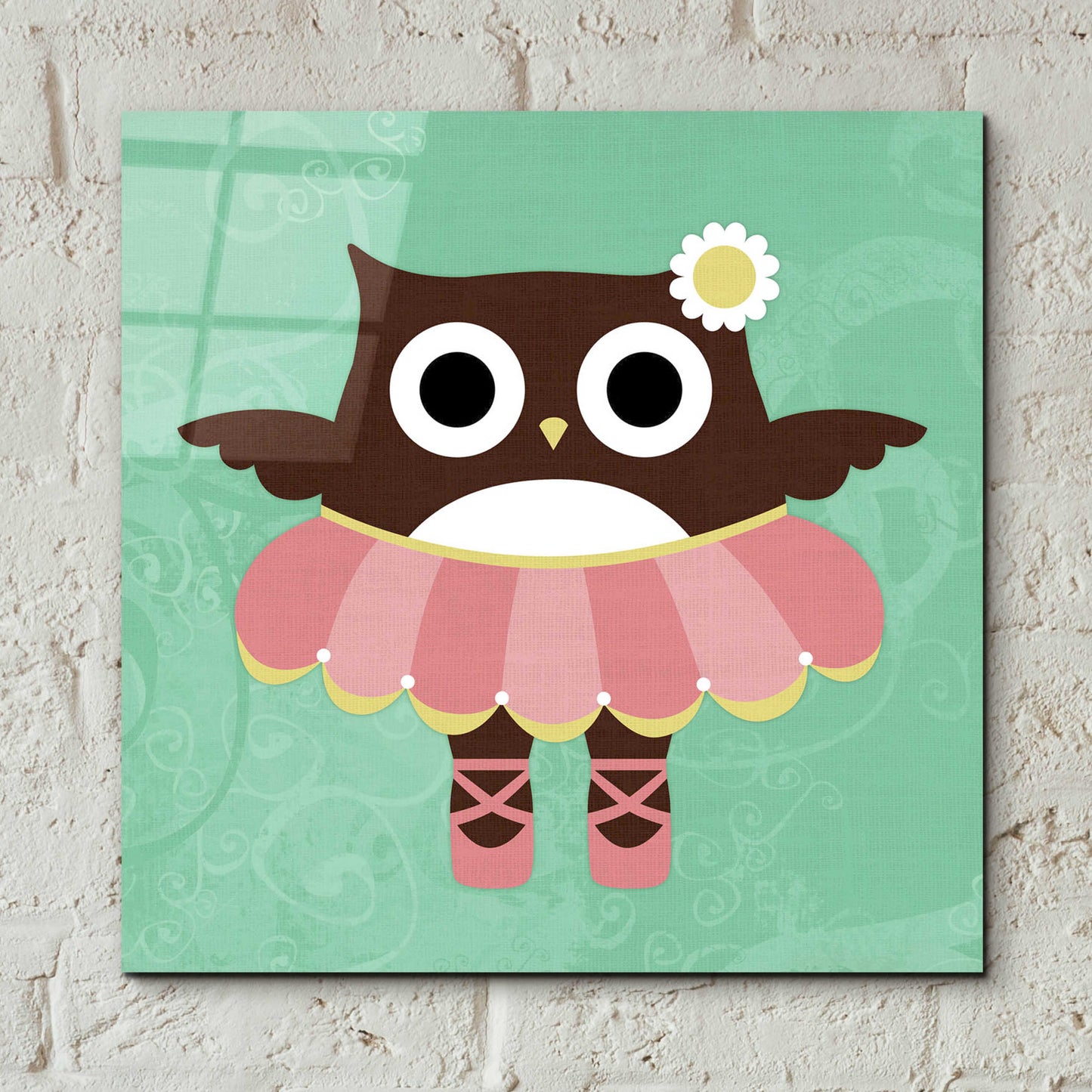 Epic Art 'Ballerina Owl' by Nancy Lee, Acrylic Glass Wall Art,12x12