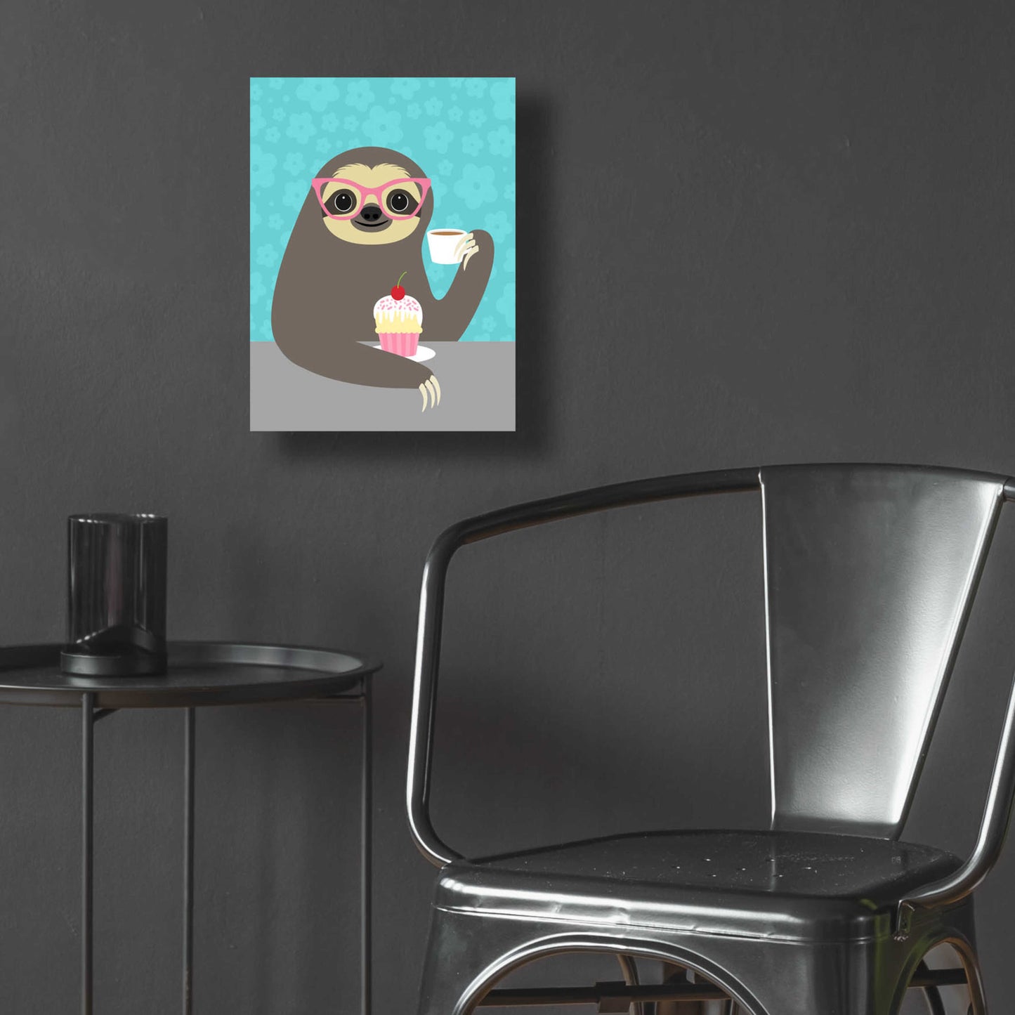 Epic Art 'Diva Sloth' by Nancy Lee, Acrylic Glass Wall Art,12x16