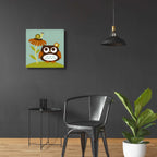Epic Art 'Owl Looking at Snail' by Nancy Lee, Acrylic Glass Wall Art,24x24