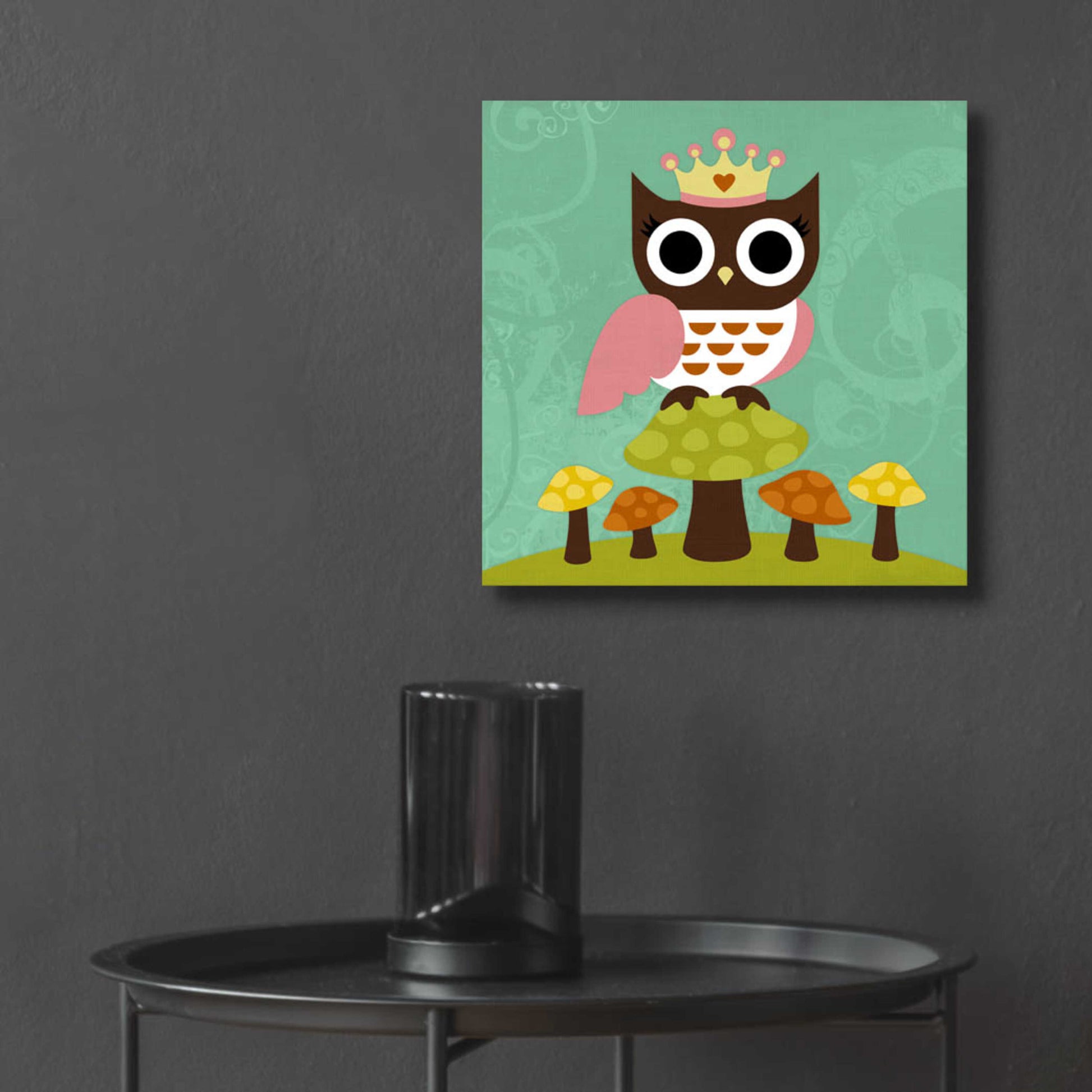 Epic Art 'Princess Owl' by Nancy Lee, Acrylic Glass Wall Art,12x12