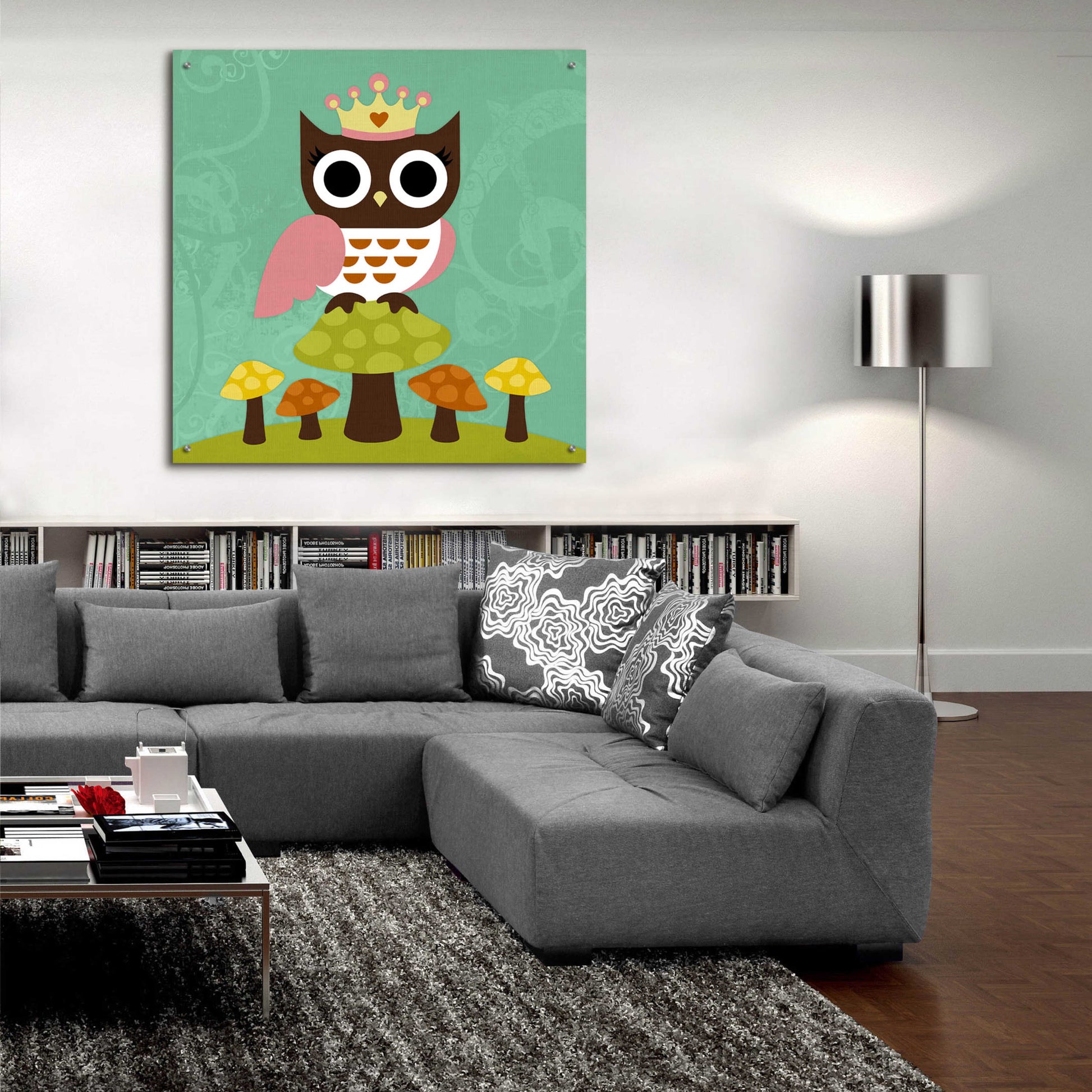 Epic Art 'Princess Owl' by Nancy Lee, Acrylic Glass Wall Art,36x36