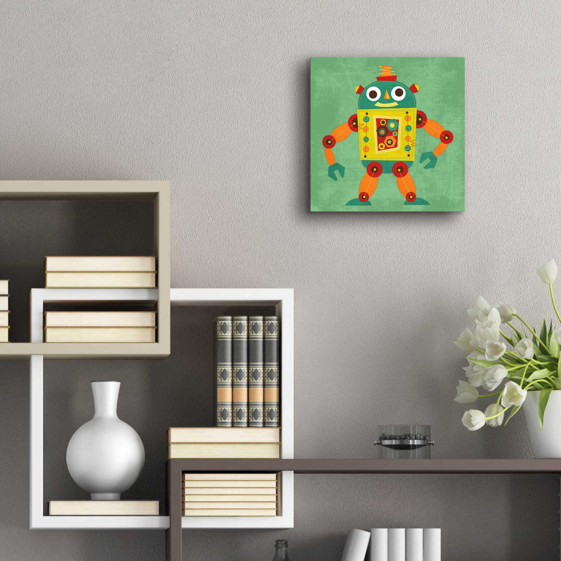 Epic Art 'Robot 1' by Nancy Lee, Acrylic Glass Wall Art,12x12