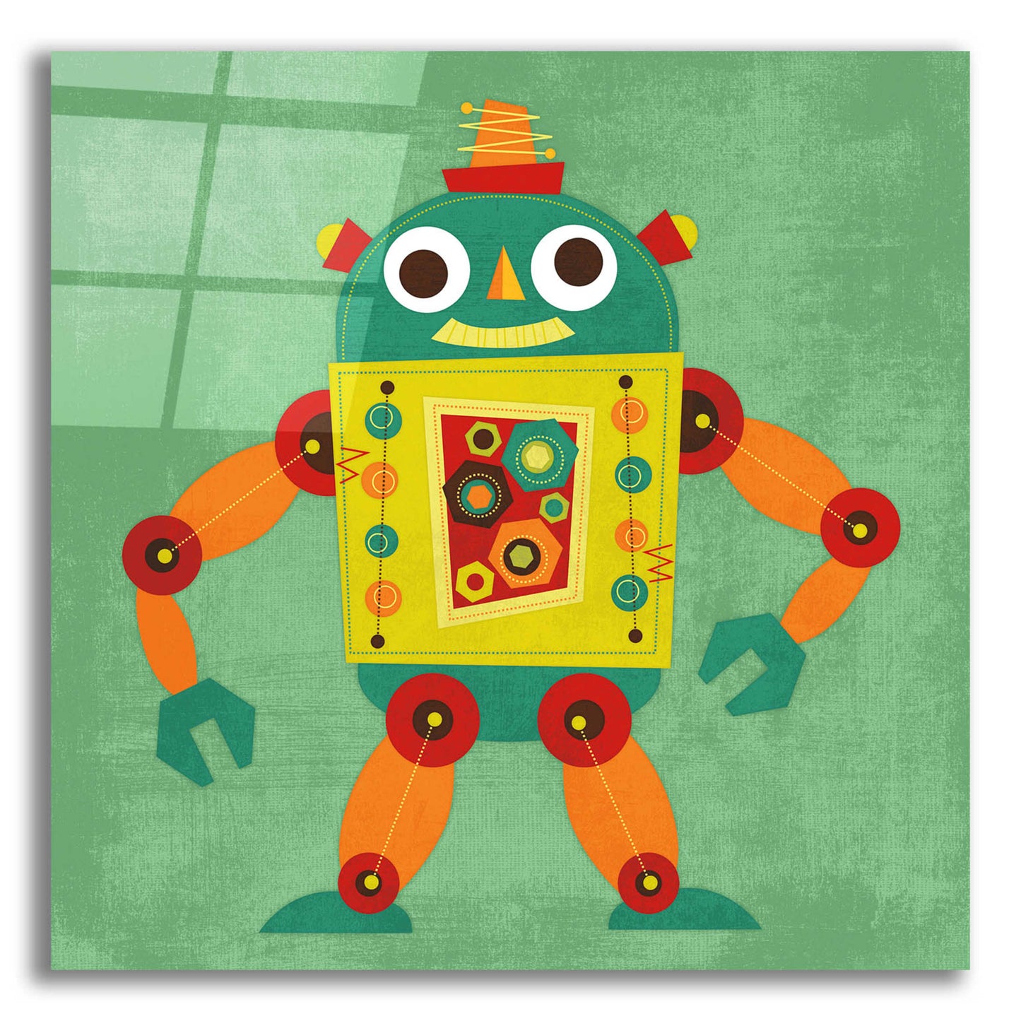 Epic Art 'Robot 1' by Nancy Lee, Acrylic Glass Wall Art,12x12