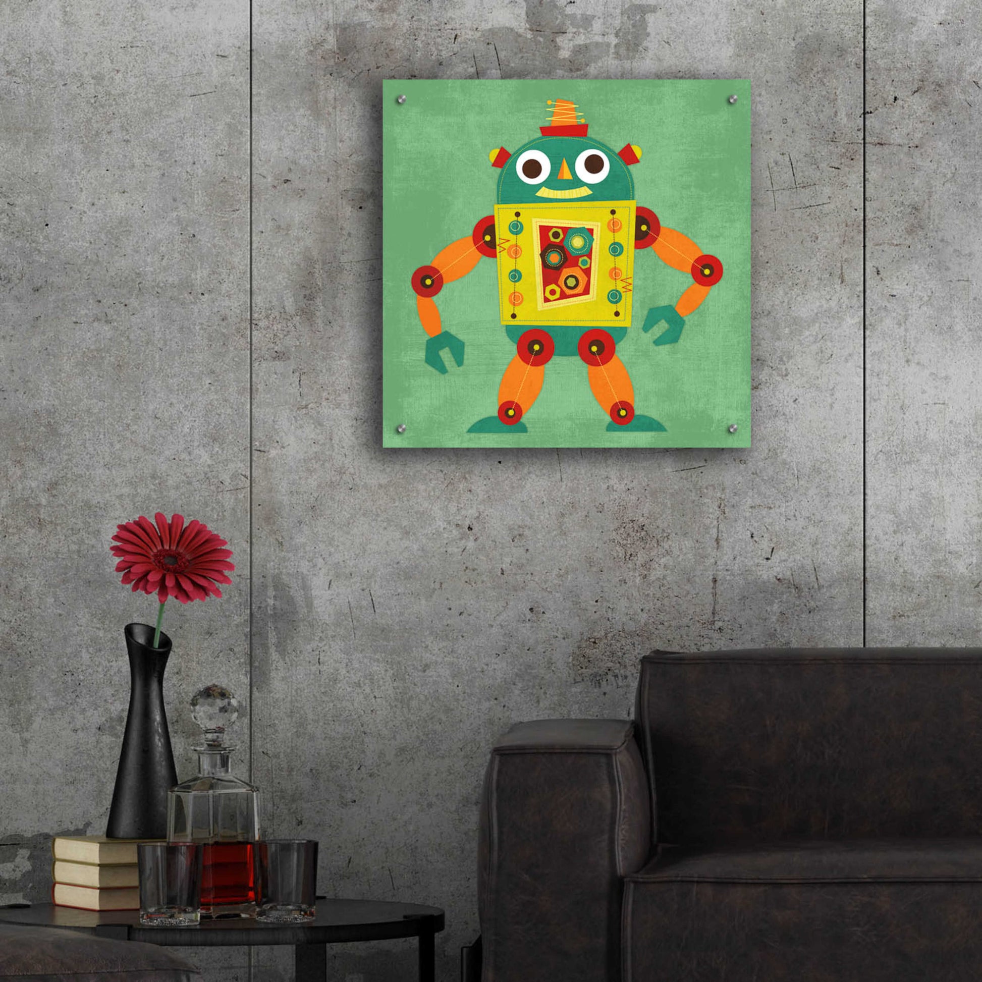 Epic Art 'Robot 1' by Nancy Lee, Acrylic Glass Wall Art,24x24