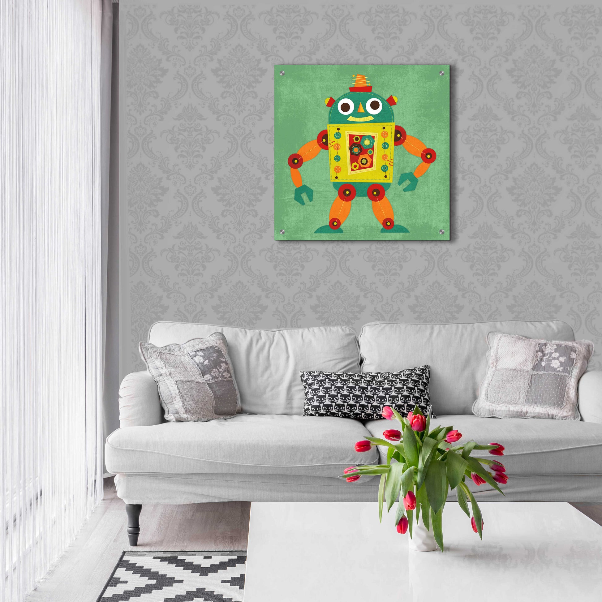 Epic Art 'Robot 1' by Nancy Lee, Acrylic Glass Wall Art,24x24