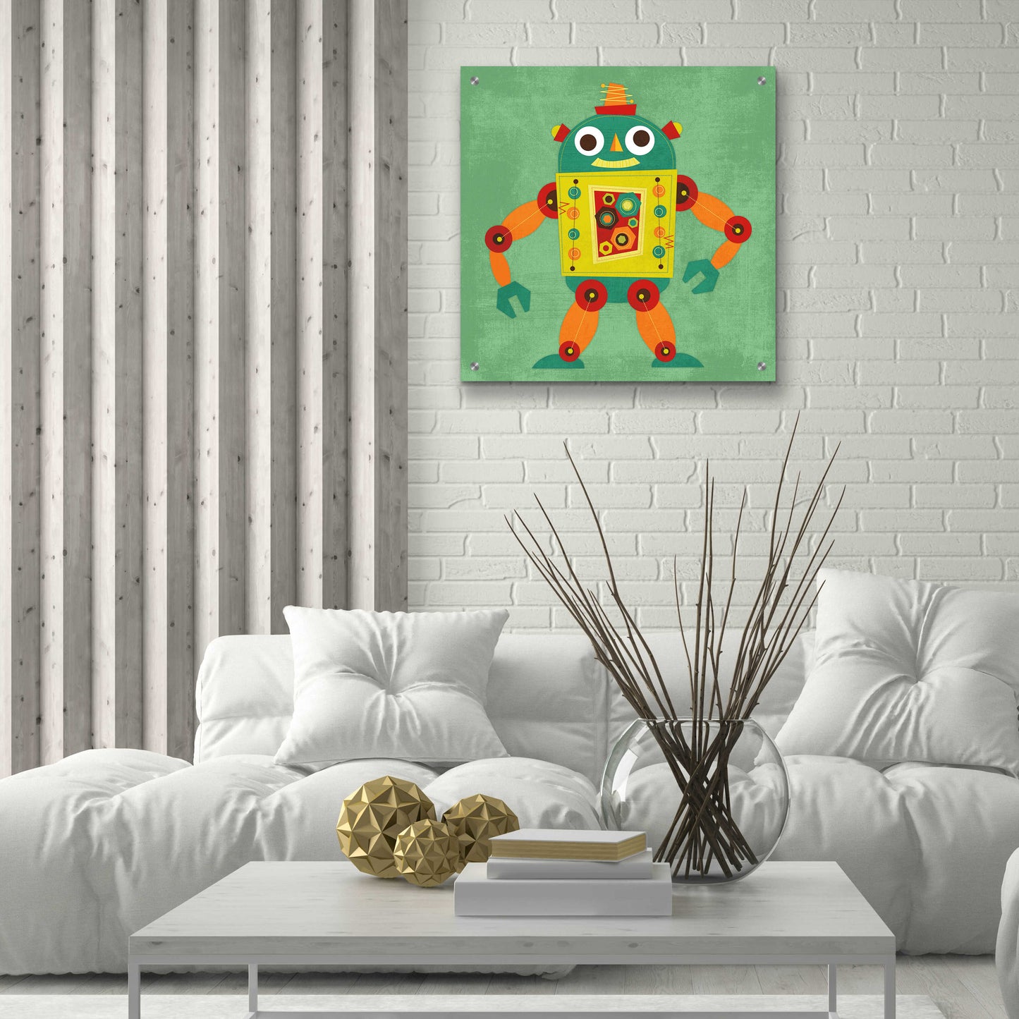 Epic Art 'Robot 1' by Nancy Lee, Acrylic Glass Wall Art,24x24