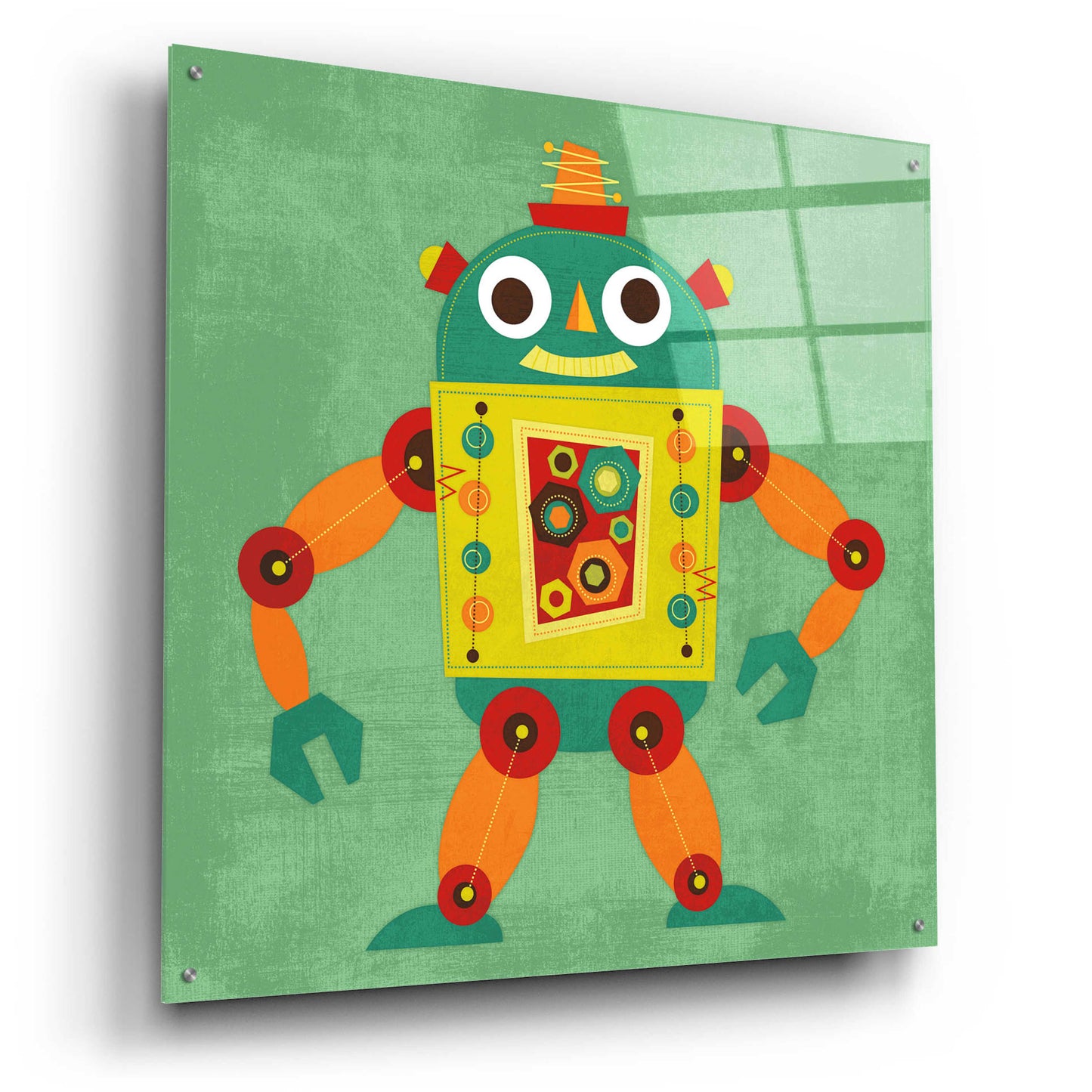 Epic Art 'Robot 1' by Nancy Lee, Acrylic Glass Wall Art,36x36