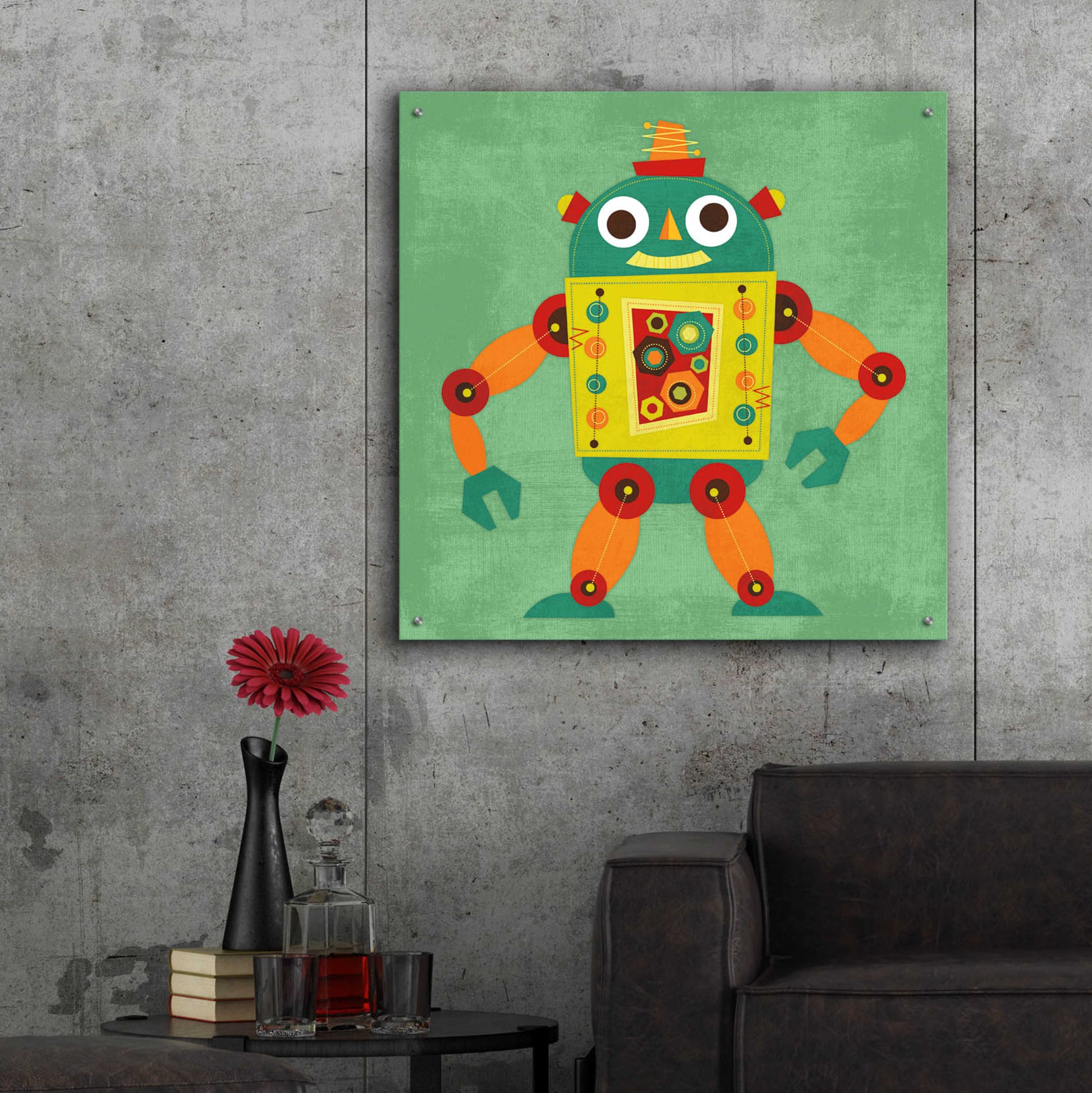 Epic Art 'Robot 1' by Nancy Lee, Acrylic Glass Wall Art,36x36