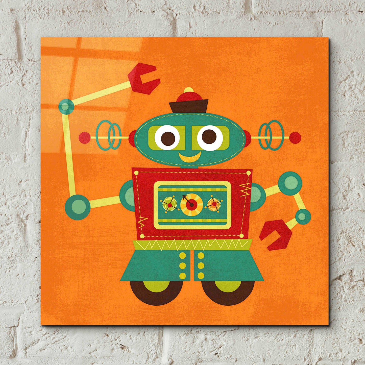 Epic Art 'Robot 2' by Nancy Lee, Acrylic Glass Wall Art,12x12