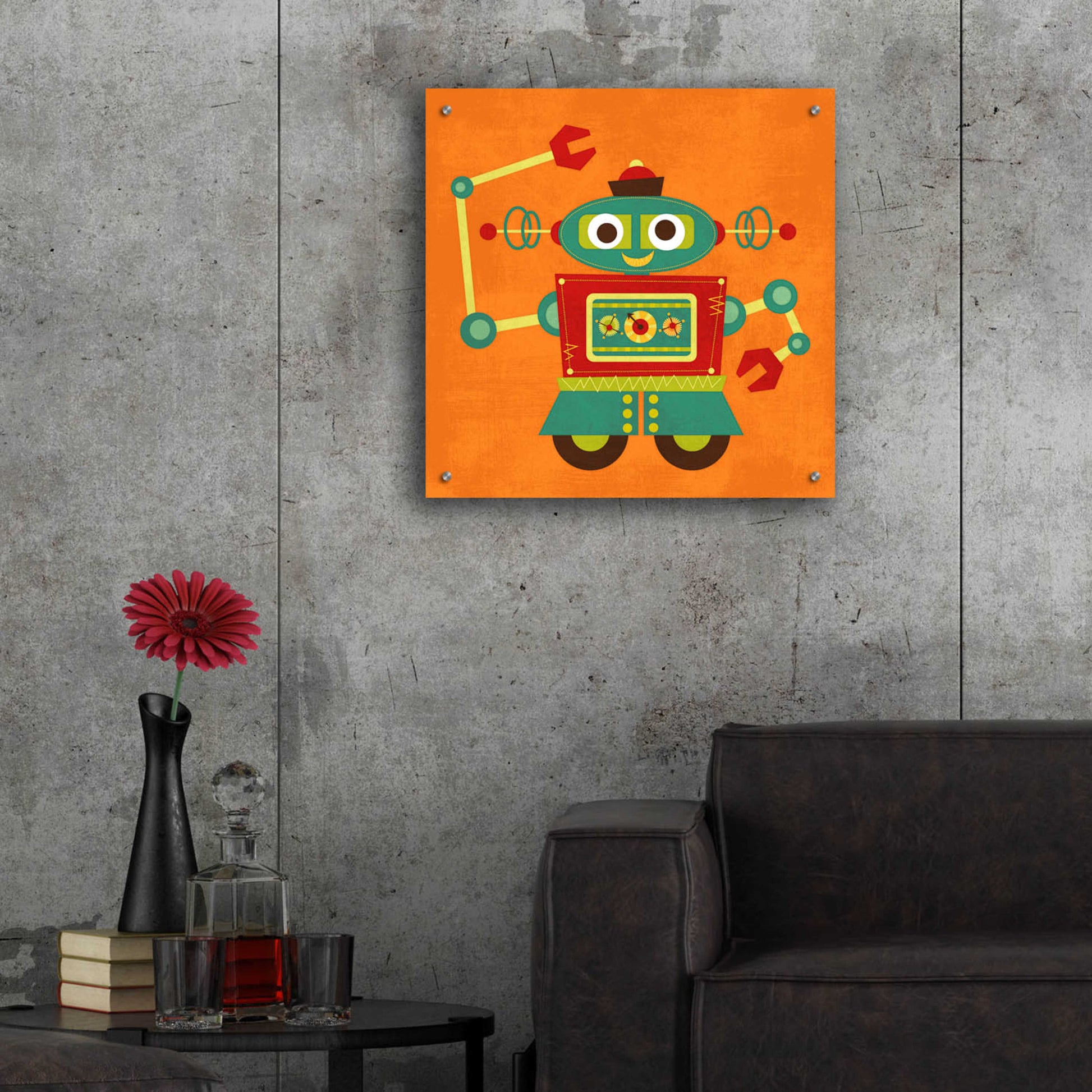 Epic Art 'Robot 2' by Nancy Lee, Acrylic Glass Wall Art,24x24