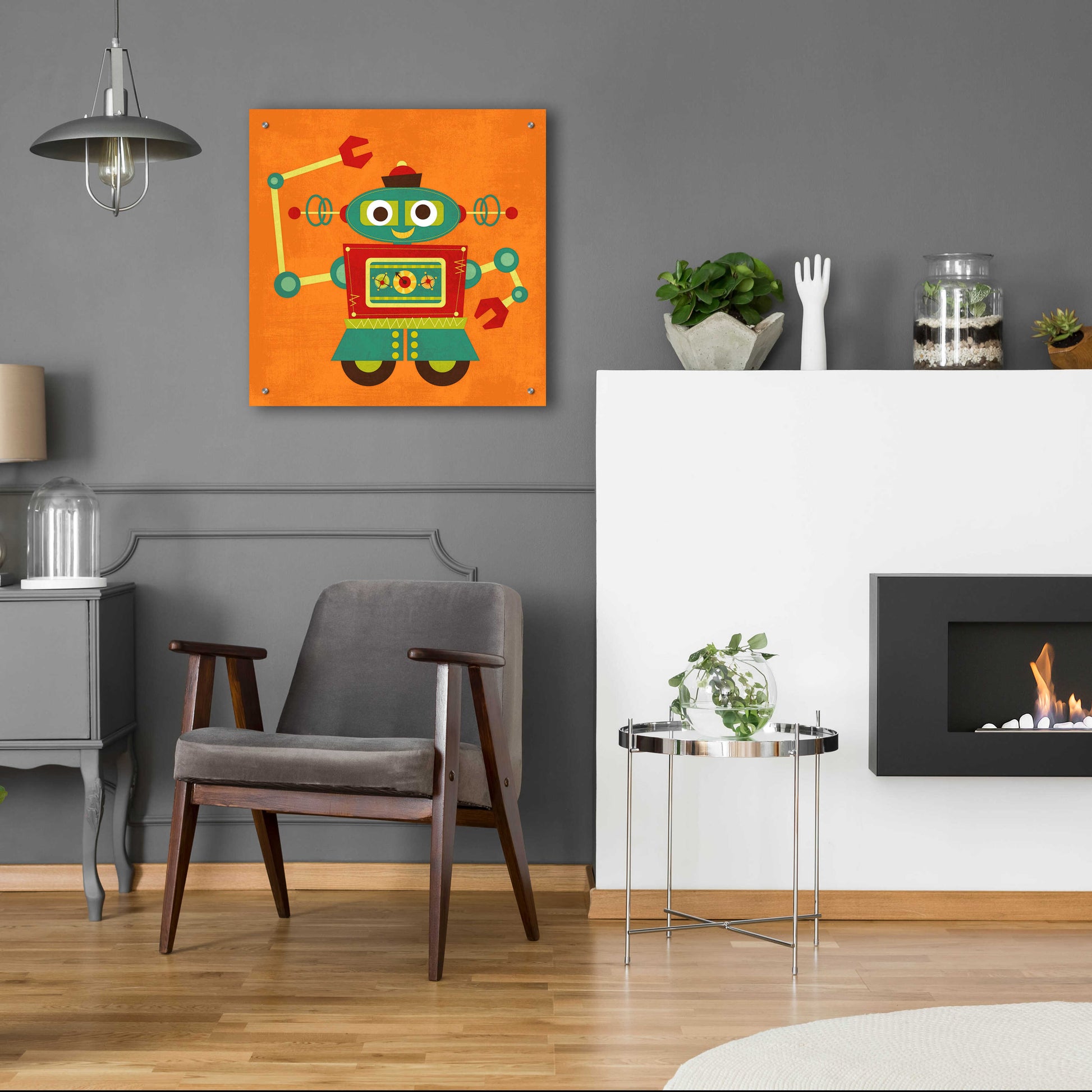 Epic Art 'Robot 2' by Nancy Lee, Acrylic Glass Wall Art,24x24