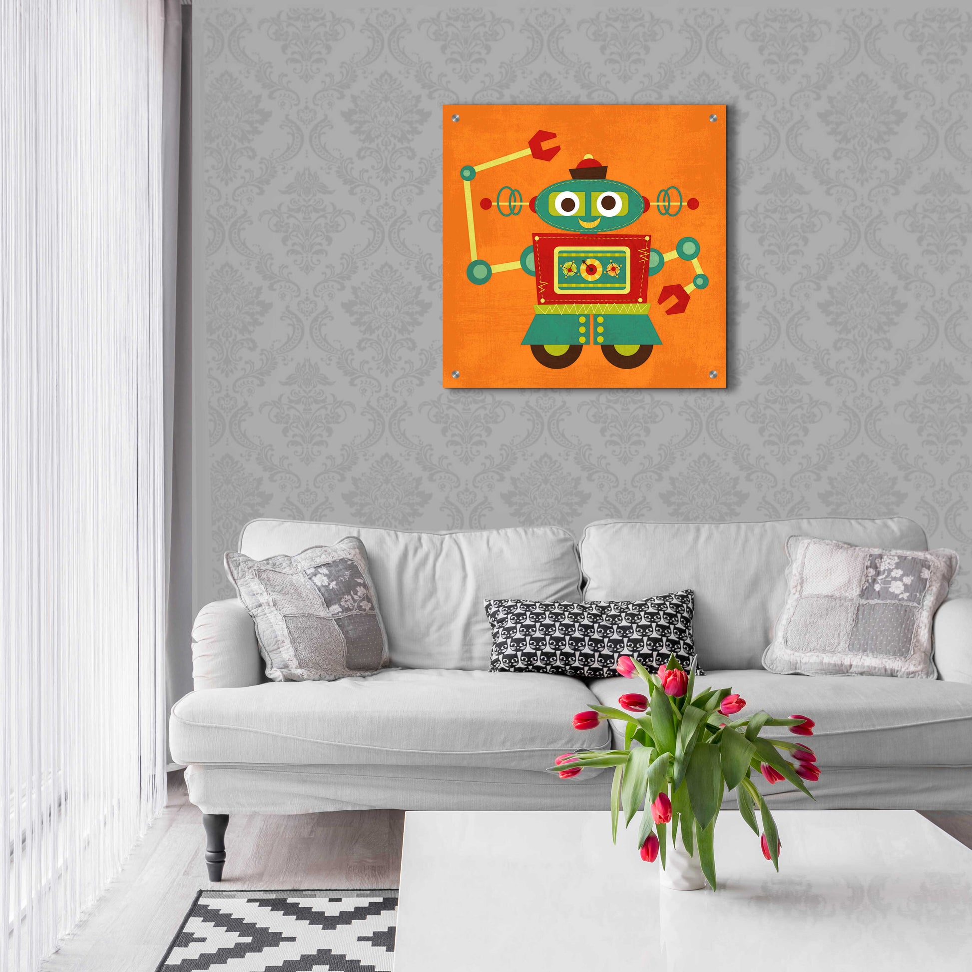 Epic Art 'Robot 2' by Nancy Lee, Acrylic Glass Wall Art,24x24