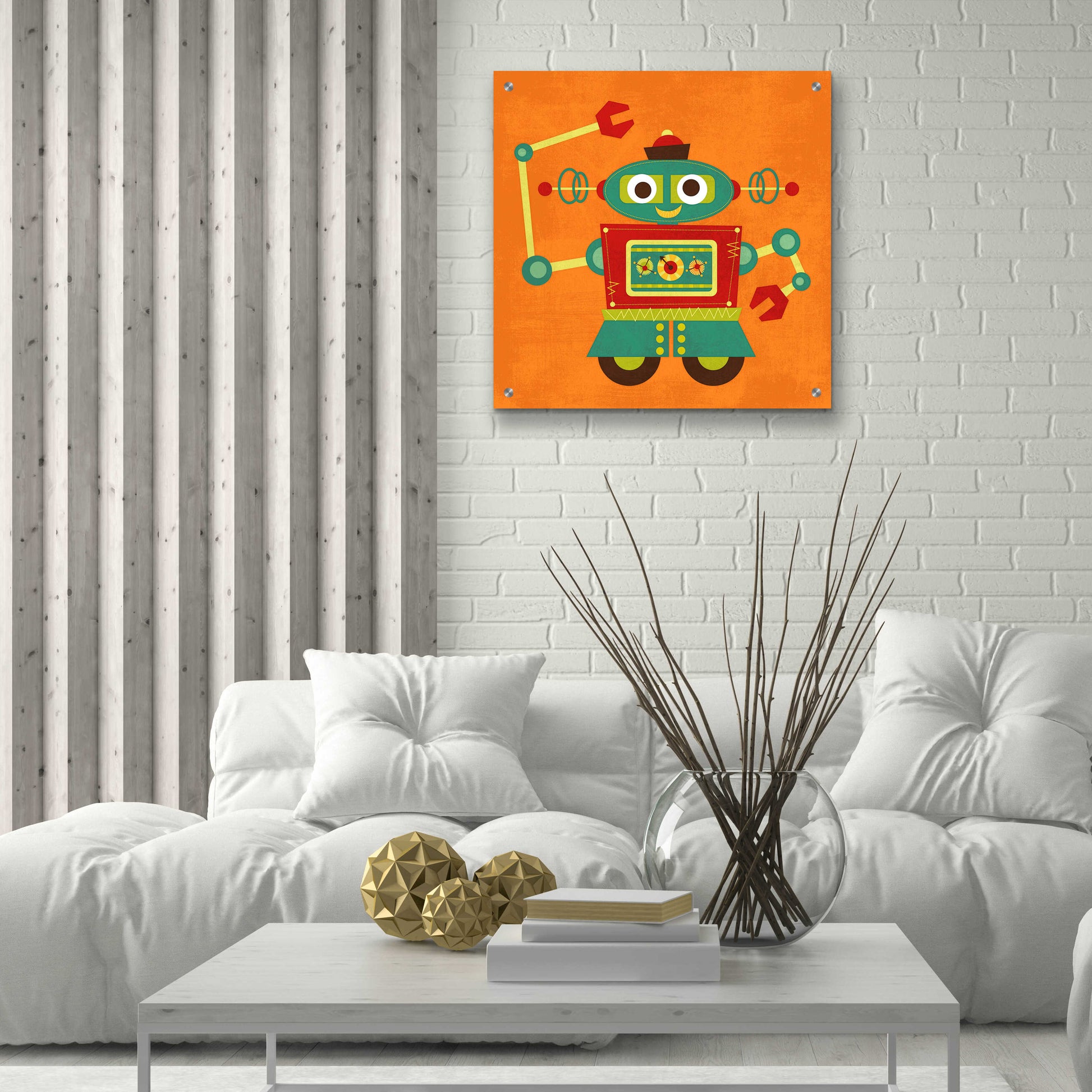 Epic Art 'Robot 2' by Nancy Lee, Acrylic Glass Wall Art,24x24