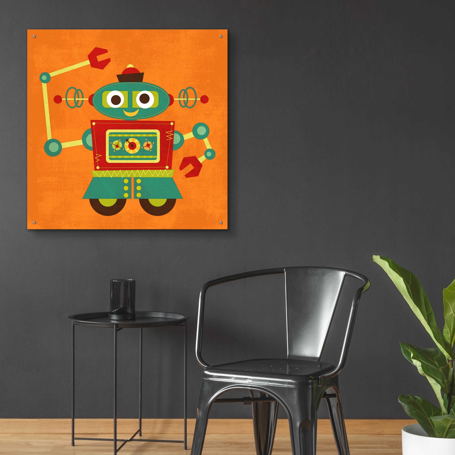 Epic Art 'Robot 2' by Nancy Lee, Acrylic Glass Wall Art,36x36