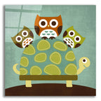 Epic Art 'Three Owls on Turtle' by Nancy Lee, Acrylic Glass Wall Art