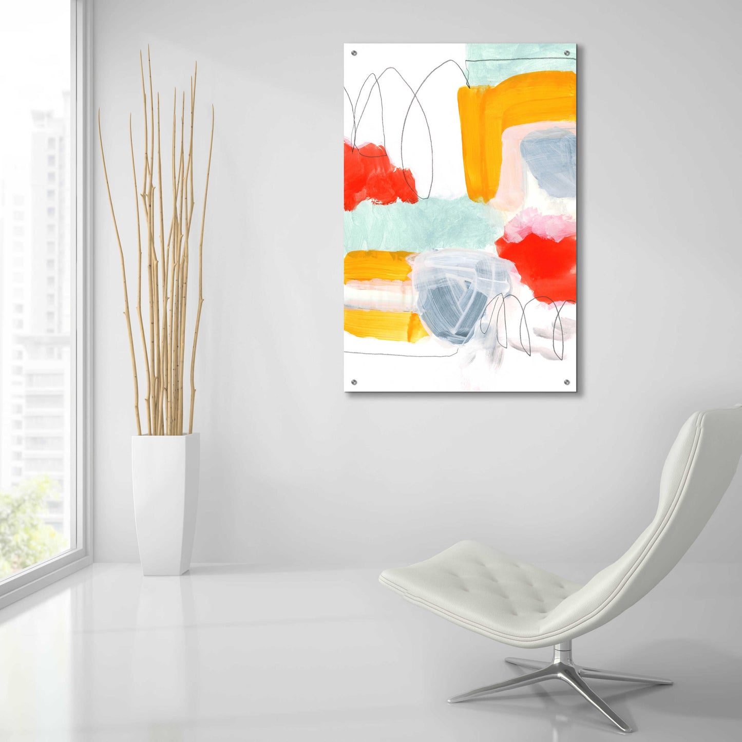 Epic Art 'Abstract Painting XVI' by Iris Lehnhardt, Acrylic Glass Wall Art,24x36