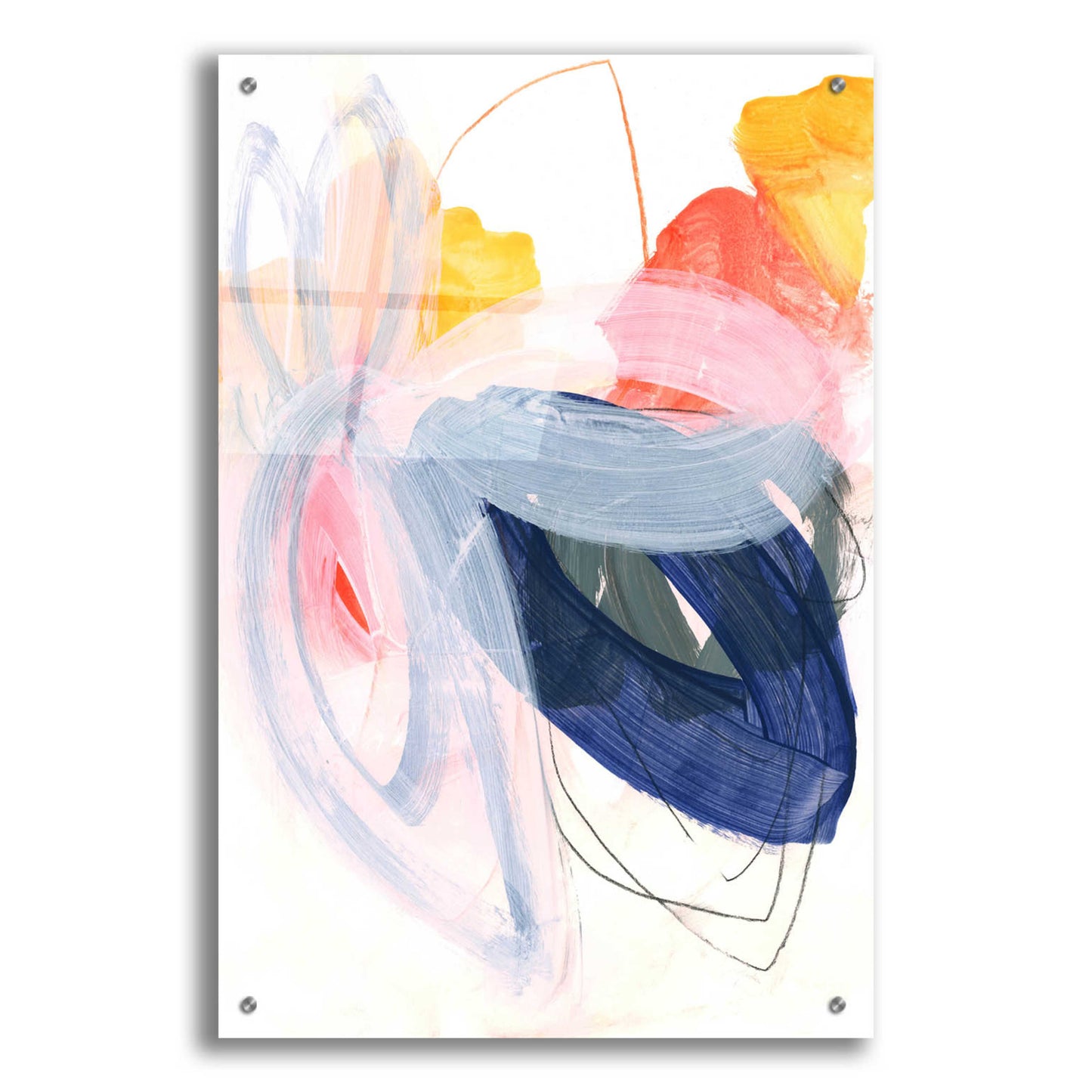 Epic Art 'Abstract Painting XVII' by Iris Lehnhardt, Acrylic Glass Wall Art,24x36